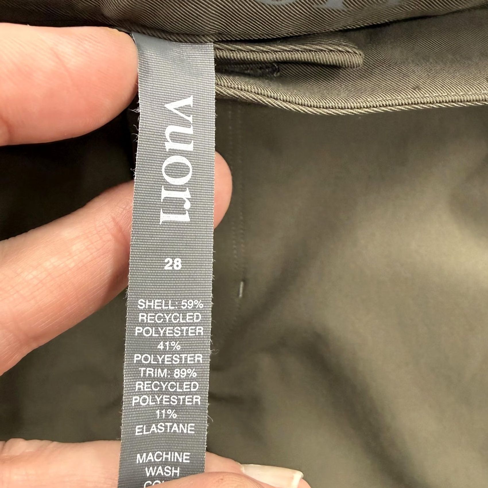 Vuori Vuori Pants Mens 28 Green 28x30 Fits Slim Fit Stretch Performance Chino Size US 28 / EU 44 - 3 Thumbnail