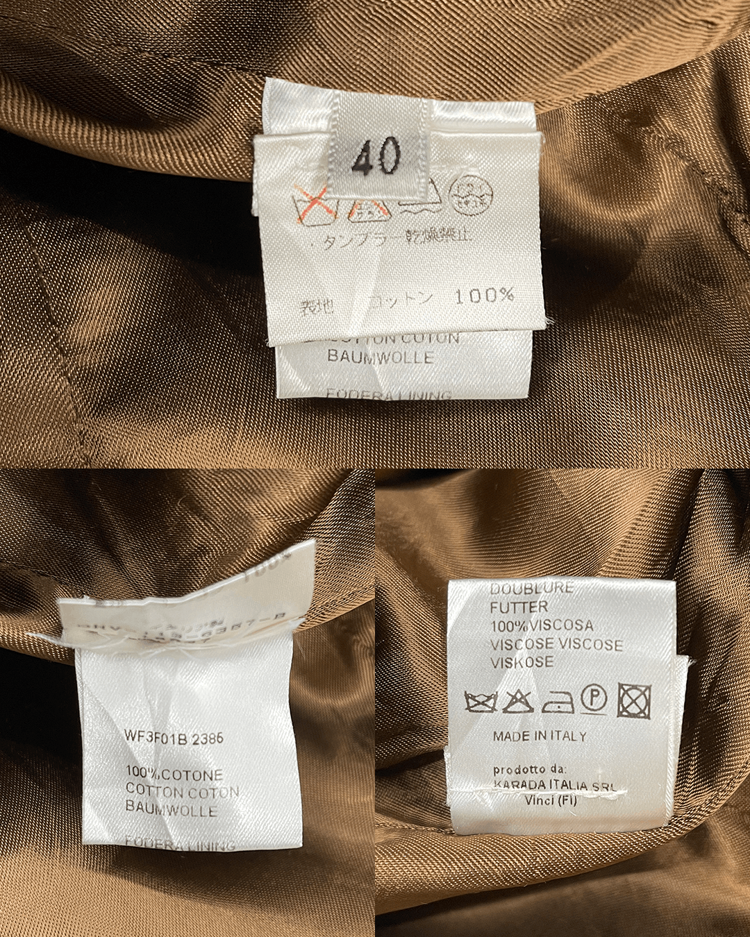 Vintage Corpo Nove by Mauro Taliani 1990s Raw Stitch Tailored Coat Size S / US 4 / IT 40 - 11 Thumbnail