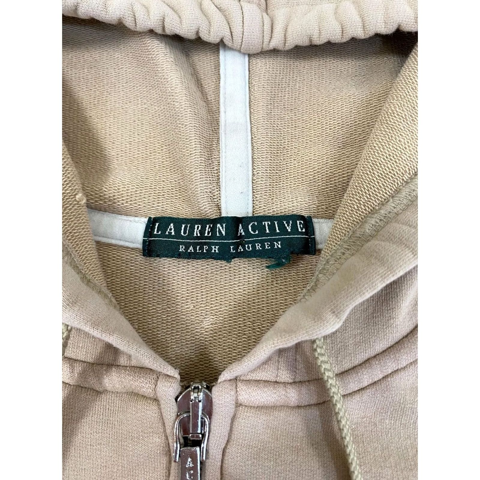 Ralph Lauren Ralph Lauren Hoodie Womens Beige Full Zip Lauren Active Crest Logo Jacket Read Size M / US 6-8 / IT 42-44 - 3 Thumbnail