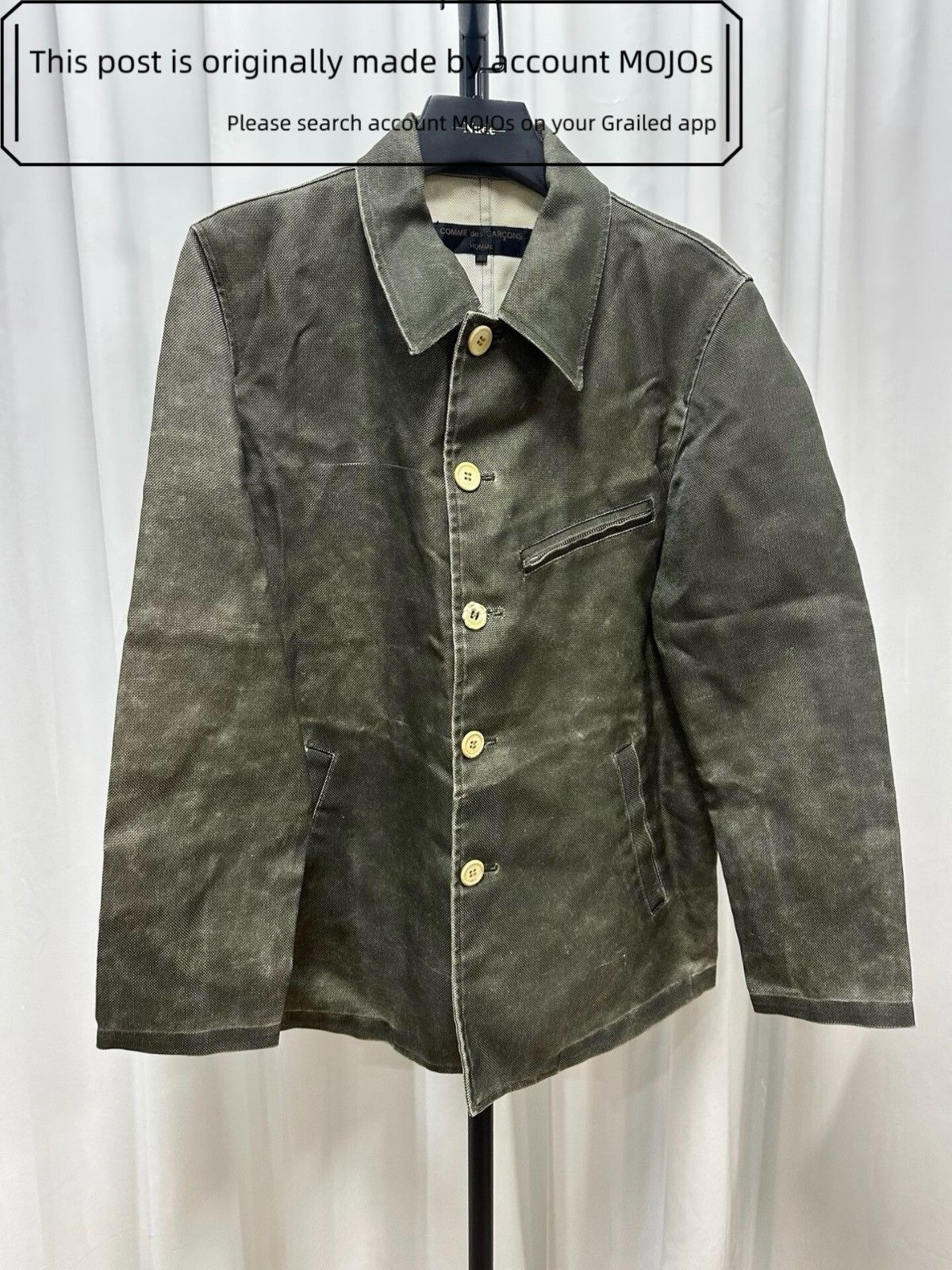Comme Des Garcons Homme Vintage Gray Wash Jacket mojos1313