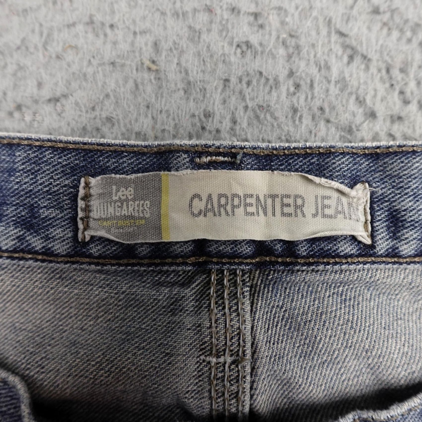 Lee VINTAGE Lee Dungarees Jeans Mens 38x34 Blue Denim Carpenter Utility Workwear Y2K 90s Retro Size US 38 / EU 54 - 3 Thumbnail
