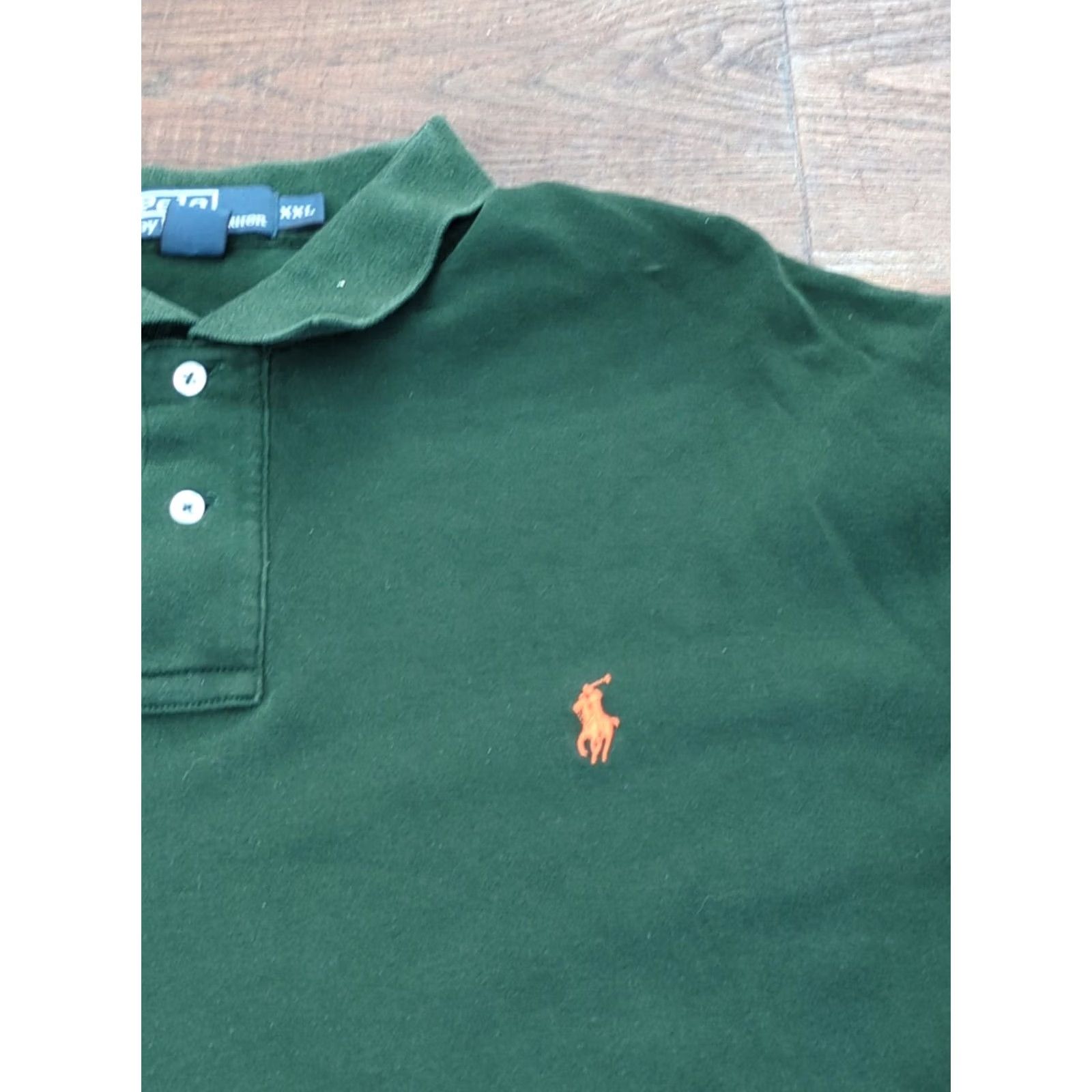 Polo Ralph Lauren Polo Ralph Lauren Polo Shirt 2XL Short Sleeve Mens Green/Orange pony Polo Shirt Polo Ralph Lauren Mens 2XL Short Sleeve Green Orange Pony Size US XXL / EU 58 / 5 - 2 Thumbnail