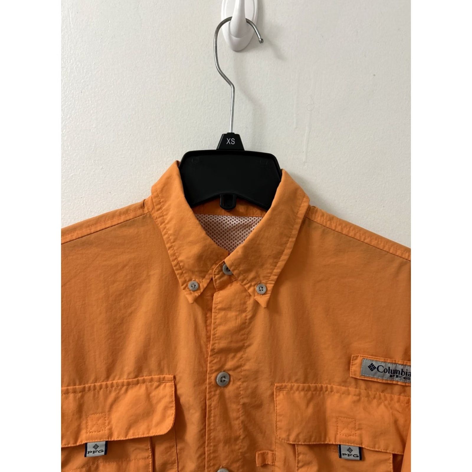 Vintage Columbia PFG Shirt Mens XL Orange Button-Down L/S Pockets Breathable Fishing Performance Casual Travel Size US XL / EU 56 / 4 - 5 Thumbnail