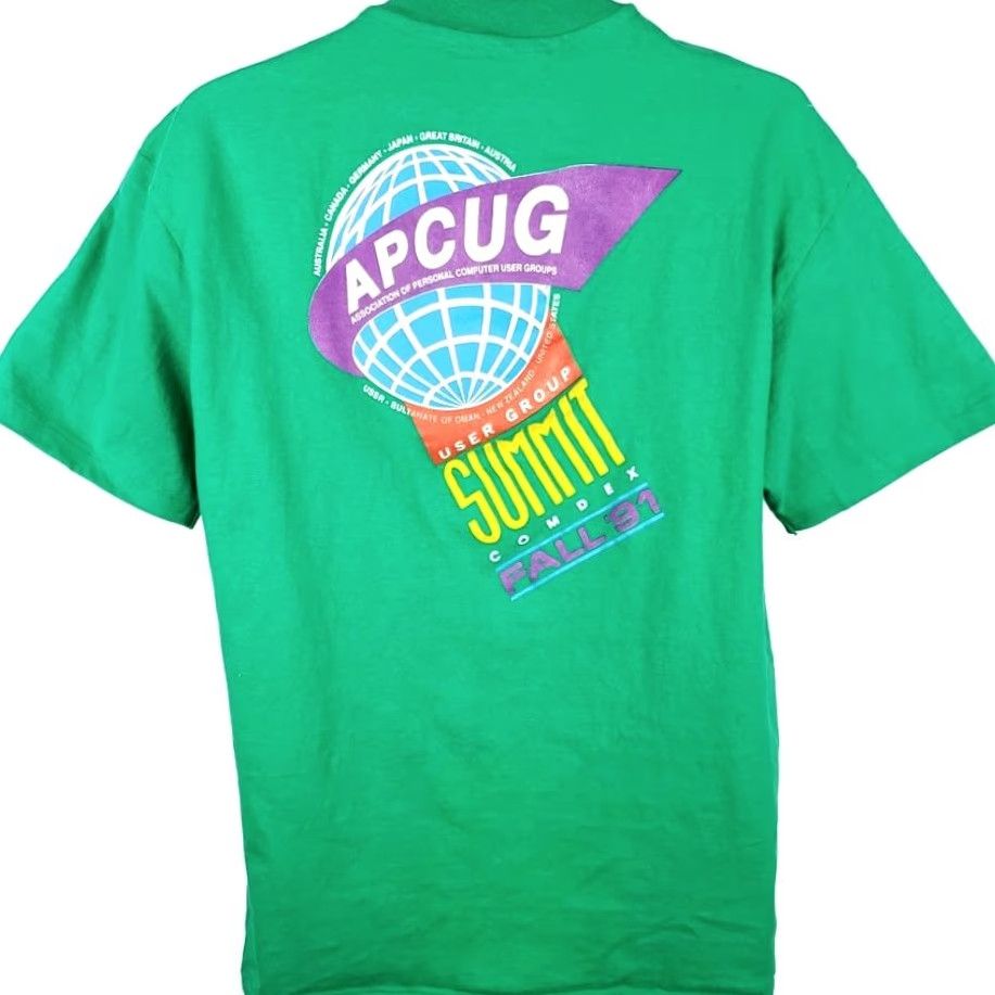 Hanes VINTAGE APCUG Computer T Shirt Mens Size Large 90s User Group Summit Made In USA Size US L / EU 52-54 / 3 - 2 Thumbnail