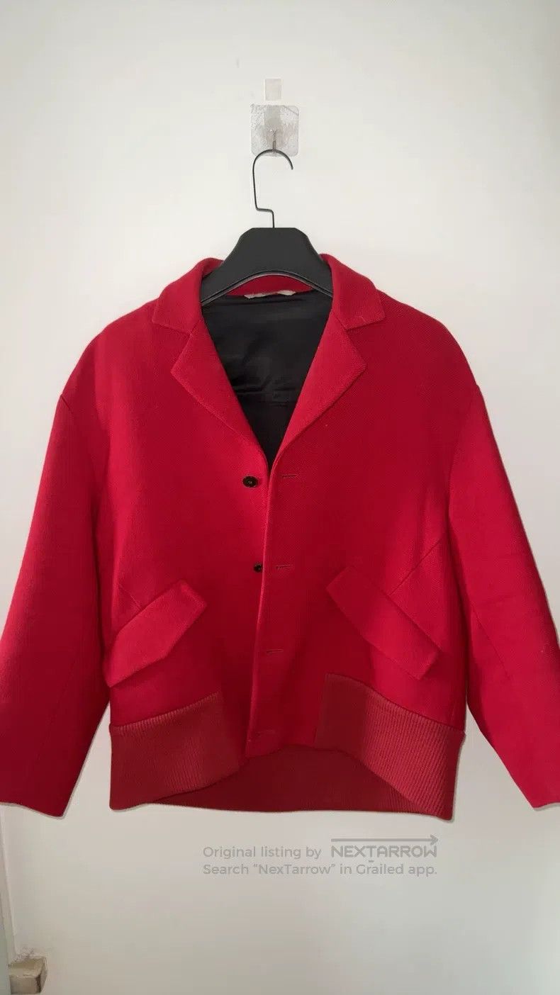 Valentino Valentino Red wool jacket Size L / US 10 / IT 46 - 1 Thumbnail