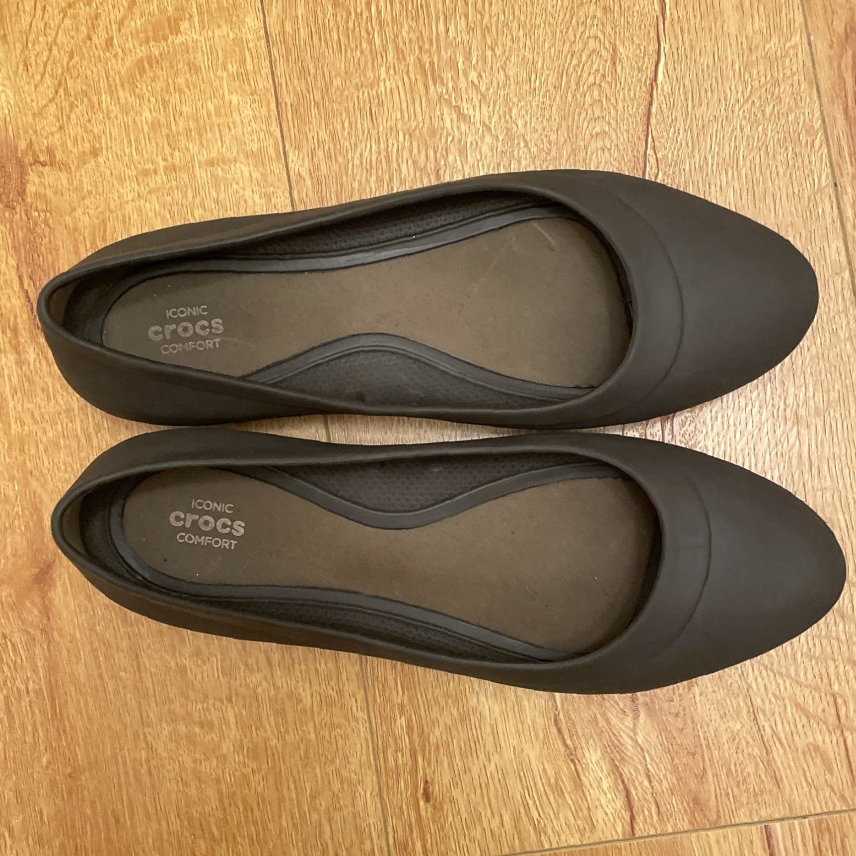 Crocs CROCS LINA Ballet Flats Women’s 7 Comfort Slip On Dark Brown Size US 7 / IT 37 - 5 Thumbnail