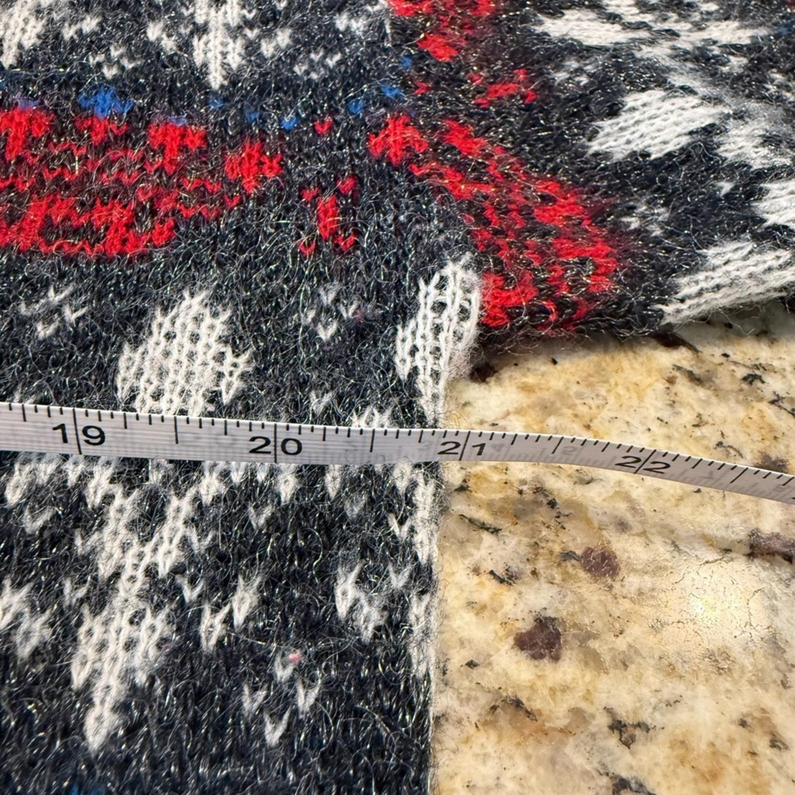 Other Jolle fair isle fuzzy V neck sweater SZ M/L Size M / US 6-8 / IT 42-44 - 8 Thumbnail