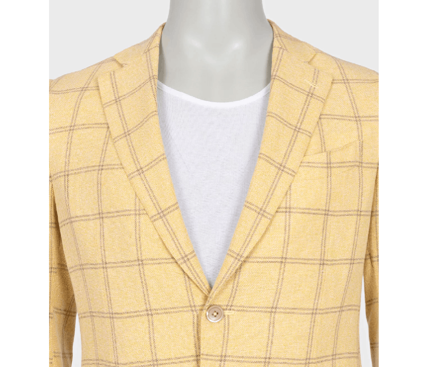 Isaia Isaia Yellow Check Blazer Wool Silk Linen Jacket IT48 Size 48L - 4 Thumbnail
