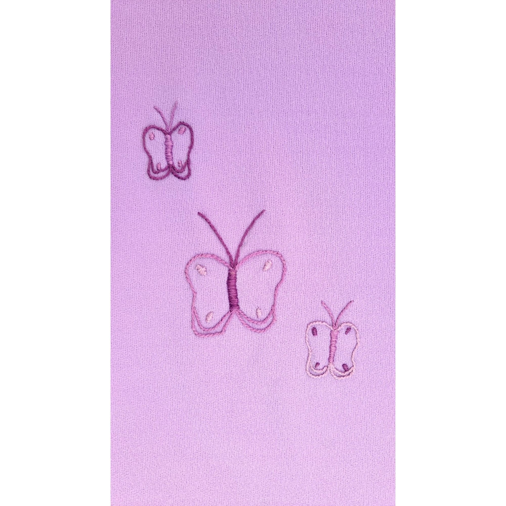 Handmade Vintage Handmade Lavender Shift Dress Butterfly 1970s Large Size L / US 10 / IT 46 - 3 Thumbnail