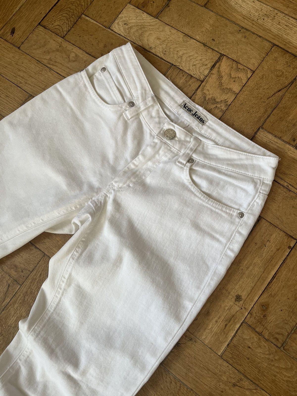 Acne Studios × Vintage Vintage Acne Studios White Denim Jeans Size 27/32 Y2K USA Size 32" / US 10 / IT 46 - 2 Thumbnail