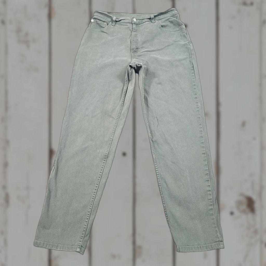 VINTAGE Levi's 550 Jeans Women 14 Green Relaxed Tapered Cotton 29x30 Brazil