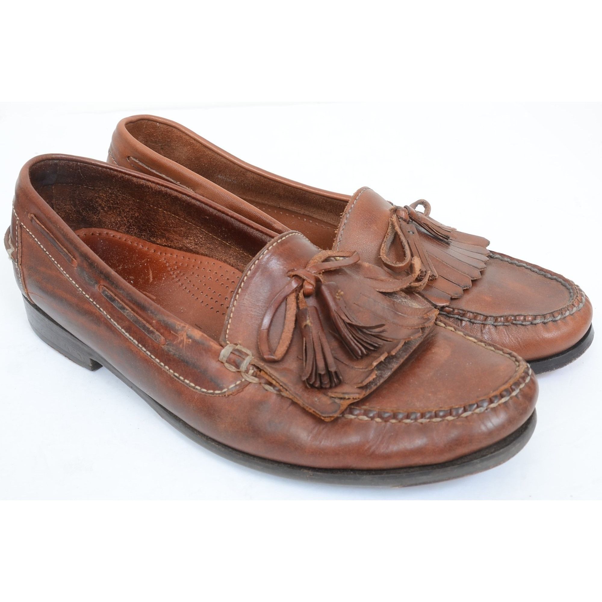 Cole Haan Cole Haan Mens Size 11D Brown Leather Tassles Pinch Loafers Size US 11 / EU 44 - 2 Thumbnail