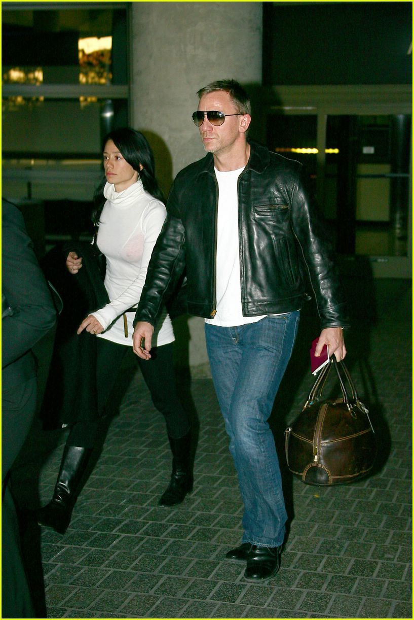 image of Aero Leather x Genuine Leather Aero Highwayman James Bond Leather Jacket Daniel Craig in Black (Siz