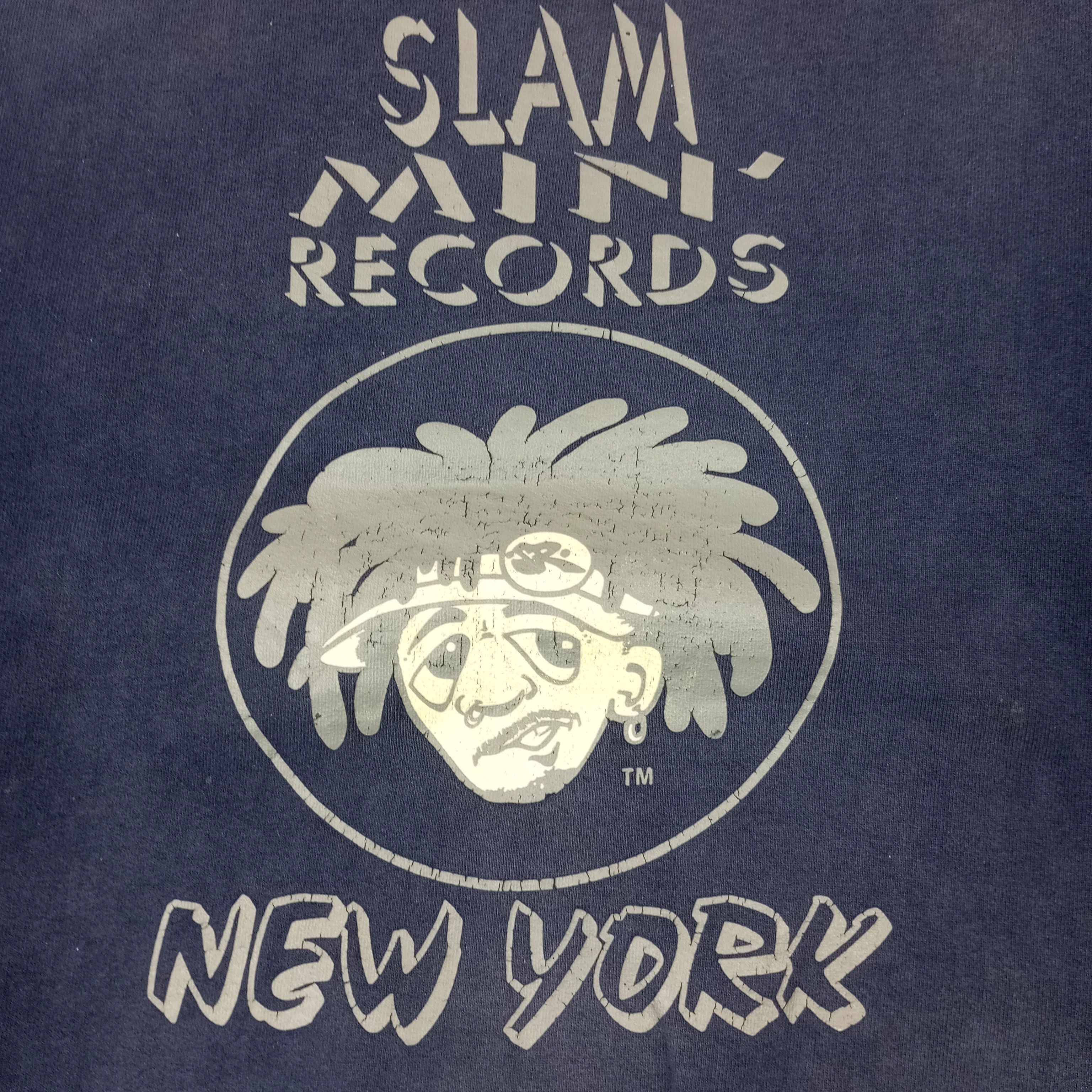 Fruit Of The Loom × Vintage Slam-Min Records New York Vintage Sweatshirt c221n22 Size US XL / EU 56 / 4 - 2 Thumbnail
