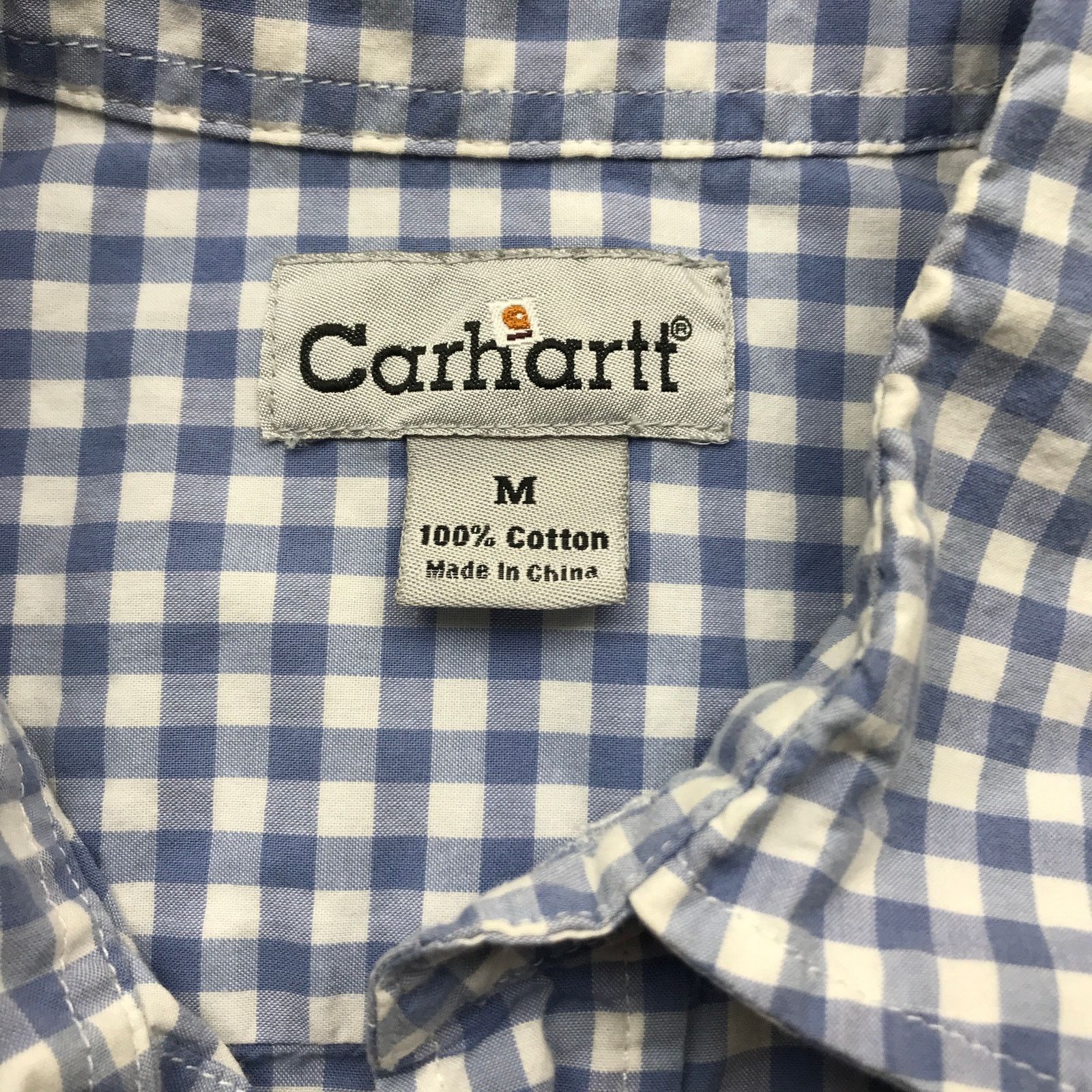 Carhartt Carhartt Plaid Check Blue White Button Up Shirt Men Medium Size US M / EU 48-50 / 2 - 3 Thumbnail