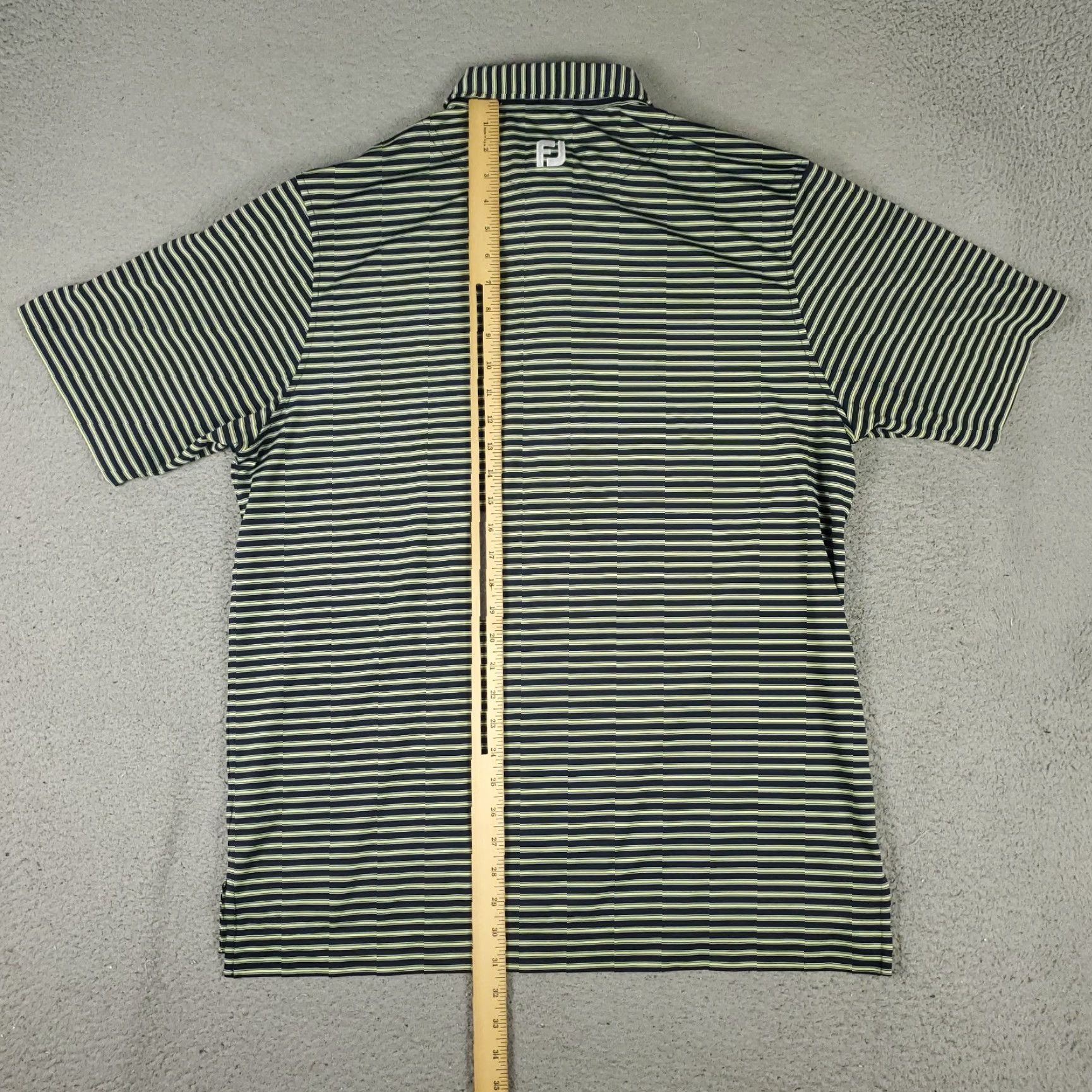 Footjoy FJ Polo Shirt Mens Size Large Blue Striped Golf Casual Short Sleeve Shirt Mens Blue Striped Polo FJ Size US L / EU 52-54 / 3 - 4 Thumbnail