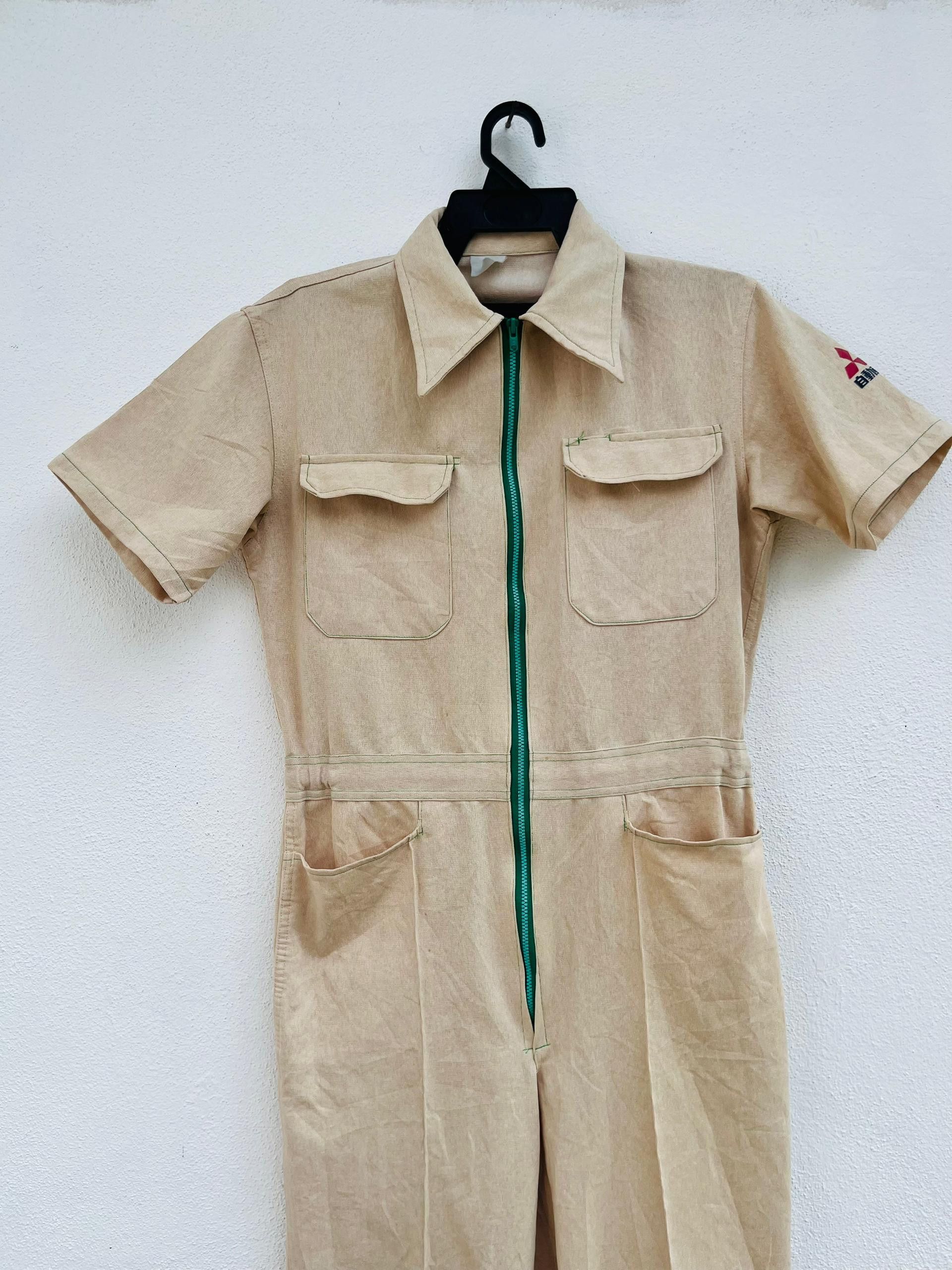Japanese Brand Vintage 80s Mitsubishi Motor Overall Fashion Style Size US 33 - 3 Thumbnail