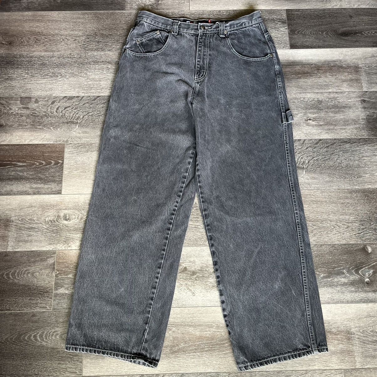 Vintage Vintage 1990s FNF Carpenter Skater Baggy Denim Jeans 34x32 Size US 34 / EU 50 - 2 Thumbnail