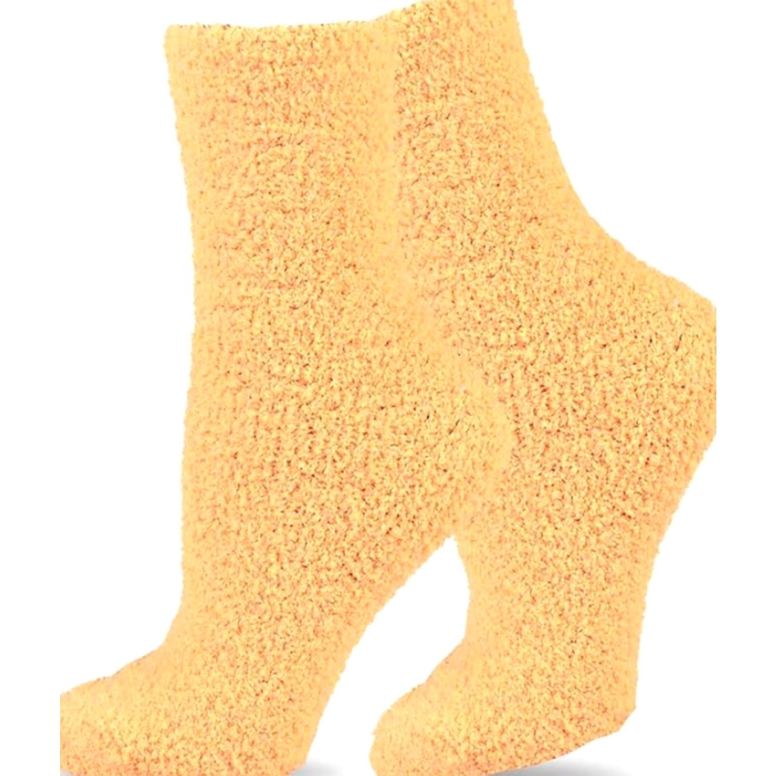 Vintage COSY SOCKS Cozy Warm Fuzzy Slipper Socks Reindeer Santa Christmas 2-Pair Brown Women Slipper Socks, Microfiber, Mid Calf, Non-Slip, Warm, Soft Size ONE SIZE - 6 Thumbnail
