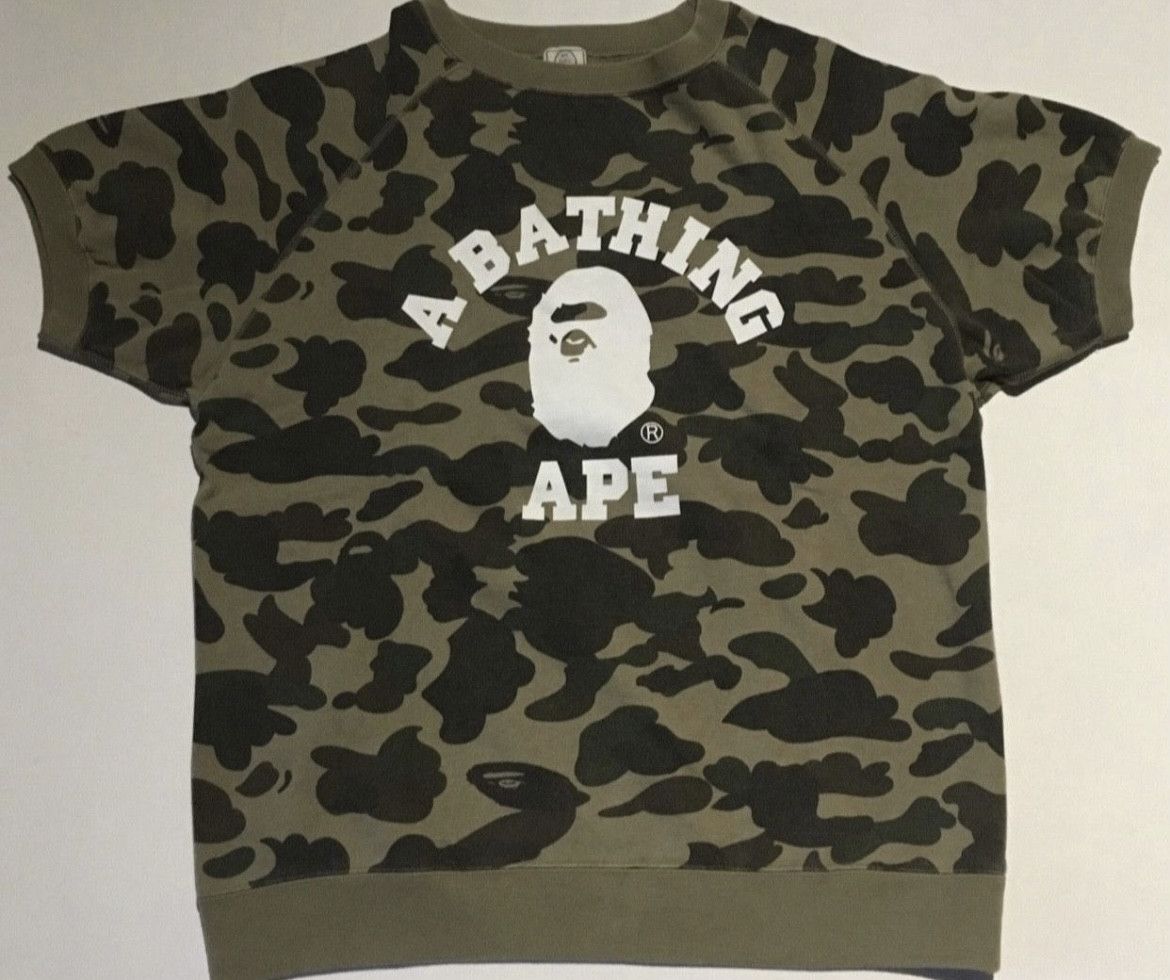 Bape camo s/s crew neck pullover sweatshirt