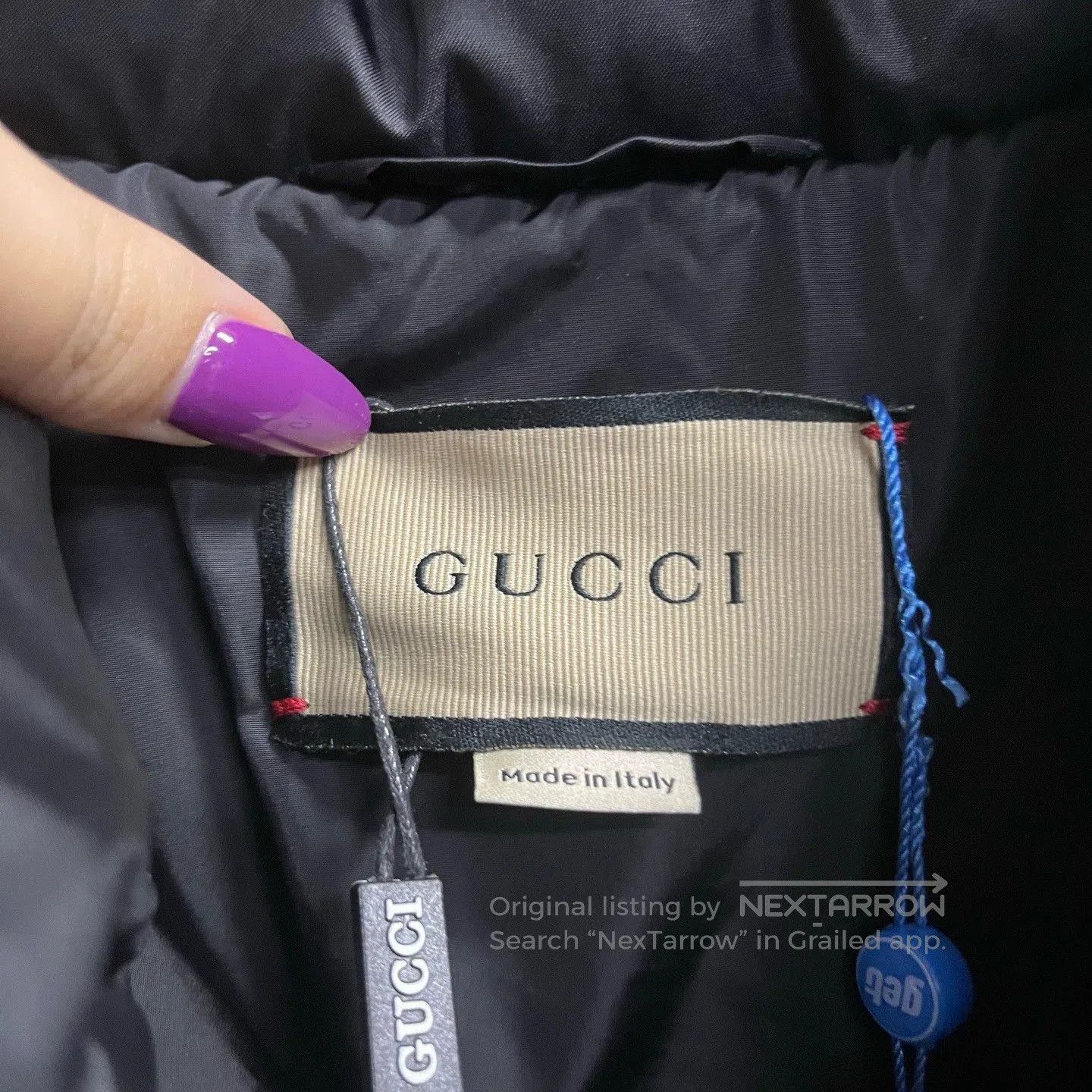 Gucci gucci black waterproof puffy jacket with logo. Size US L / EU 52-54 / 3 - 2 Thumbnail
