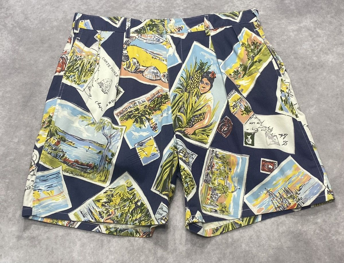 Polo Ralph Lauren 90’s Vintage Polo Ralph Lauren Carte Postale Shorts Size US 34 / EU 50 - 1 Thumbnail