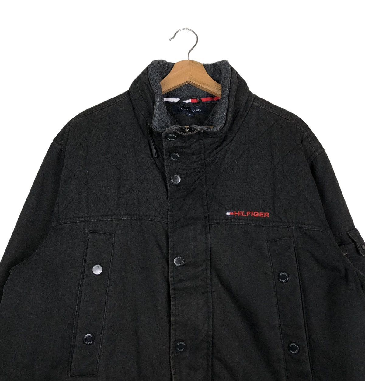 Japanese Brand 🔥VINTAGE WORK JACKET TOMMY HILFIGER CARGO POCKETS Size US XL / EU 56 / 4 - 3 Thumbnail