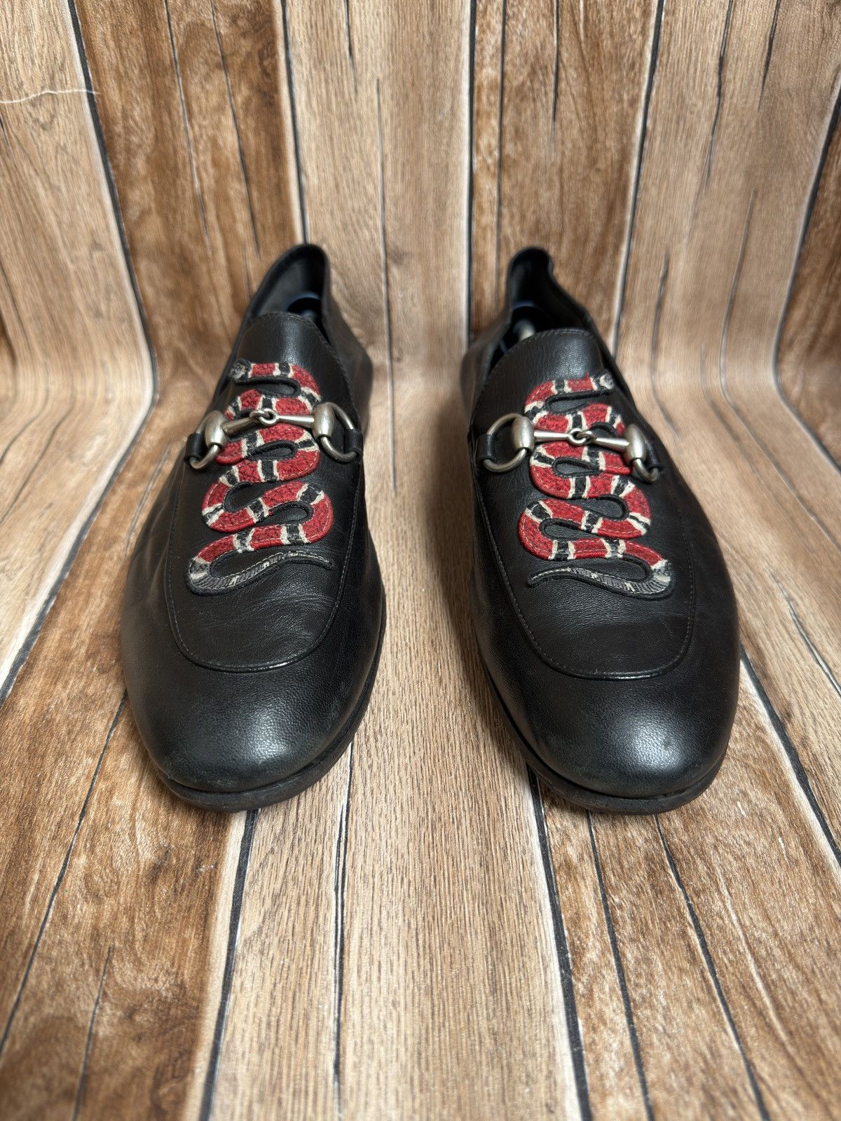 Gucci Brixton snake loafers Size US 9 / EU 42 - 4 Thumbnail