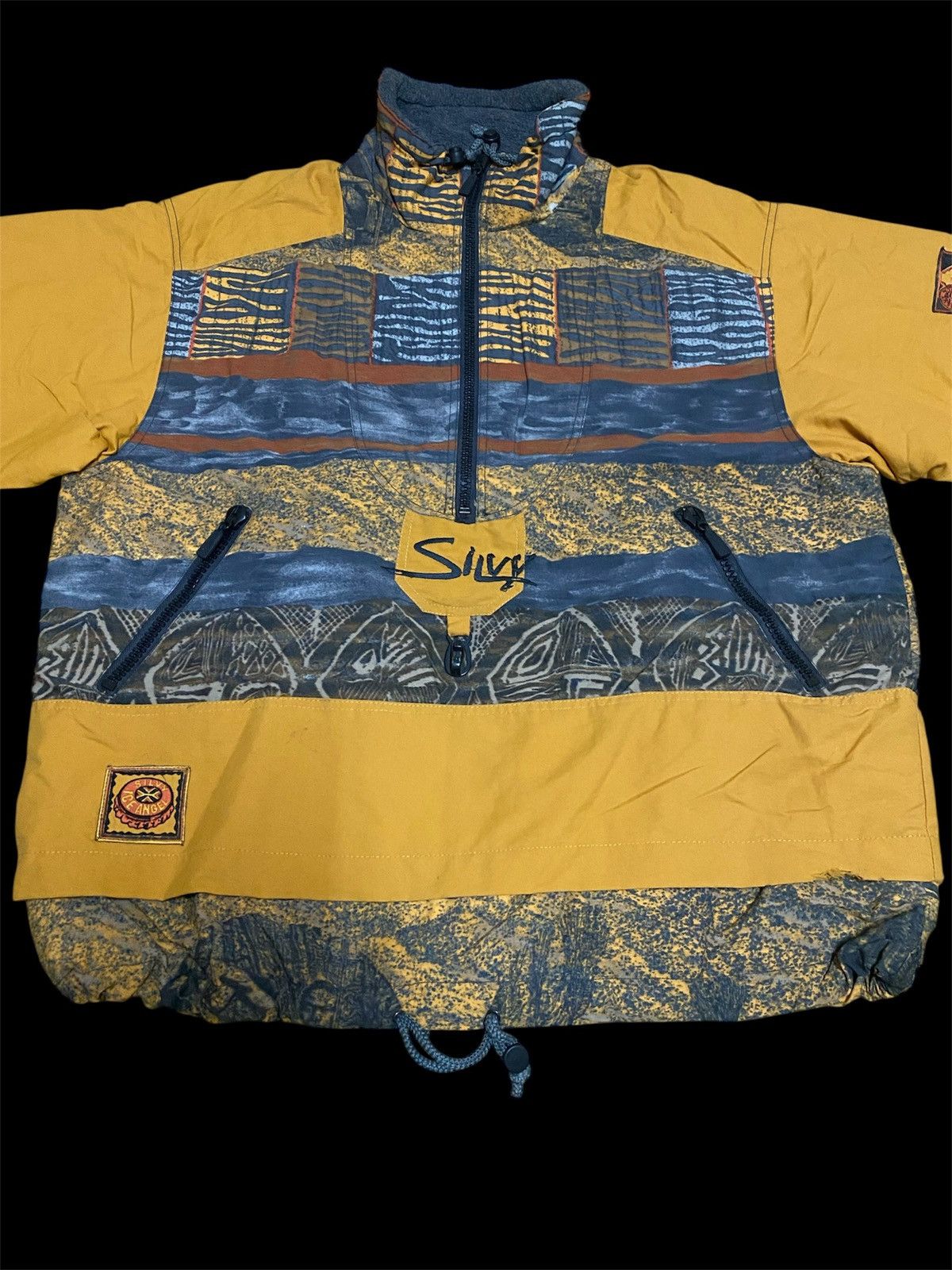 Japanese Brand Vintage 90s Silvy Abstract Pattern Ski Jacket Winterwear Size US XXL / EU 58 / 5 - 2 Thumbnail