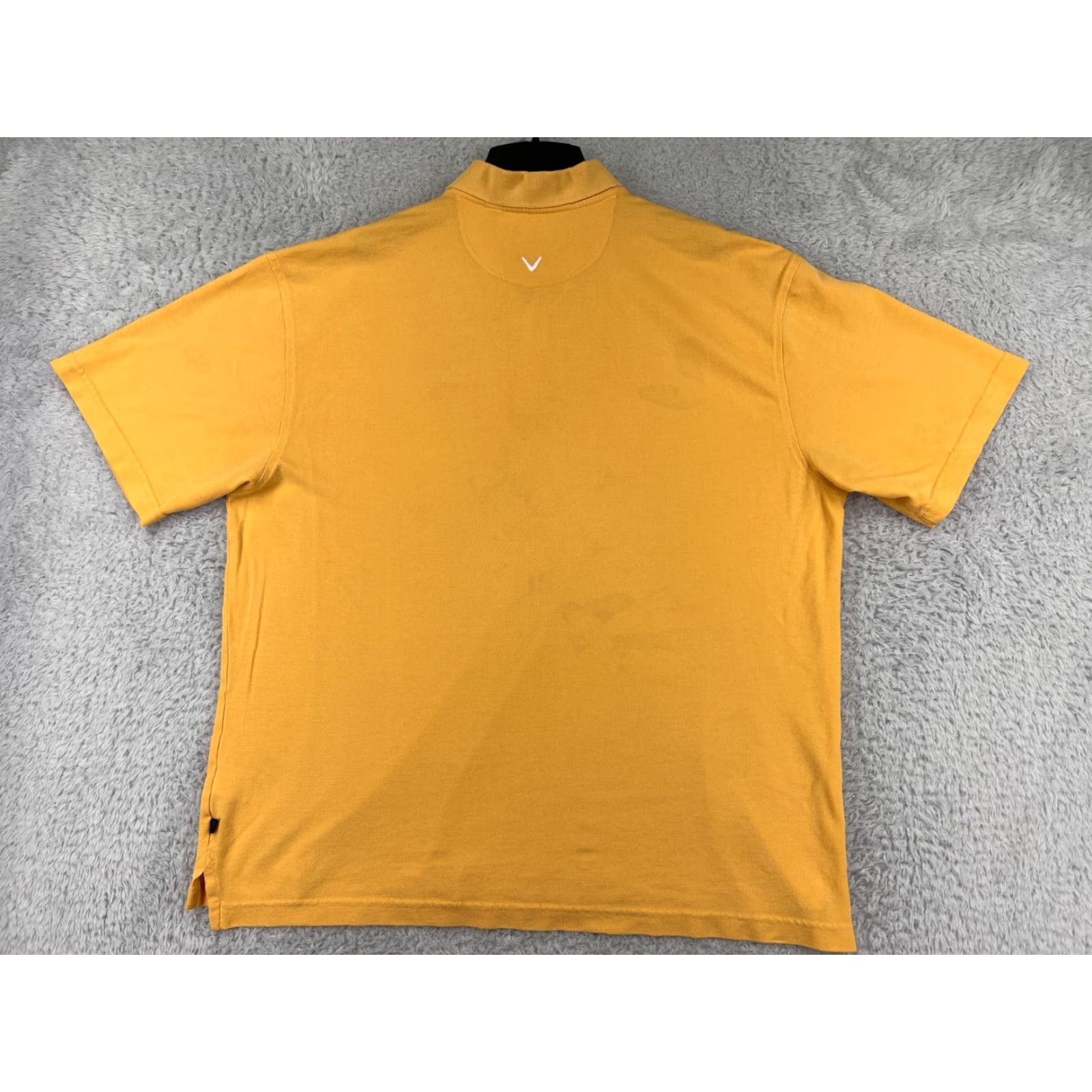 Callaway Callaway Golf Polo Shirt Mens XL Yellow Short Sleeve Knit 100% Cotton Regular Fit Shirt Men’s Golf Polo Size US XL / EU 56 / 4 - 2 Thumbnail
