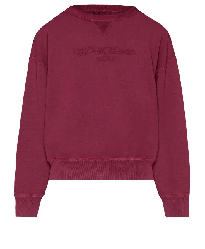 o1y1124 Long Sleeves Crewneck Sweatshirt & Hooded In Burgun