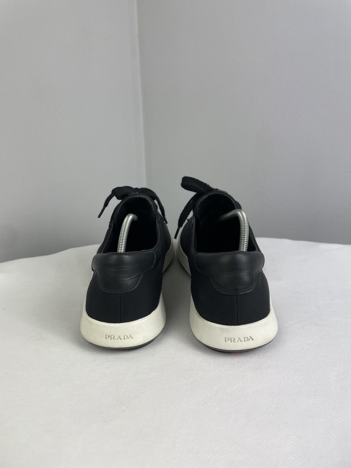 Prada Prada Linea Rossa Black Nylon Sneakers – Vitello Plume Size US 8 / EU 41 - 11 Thumbnail