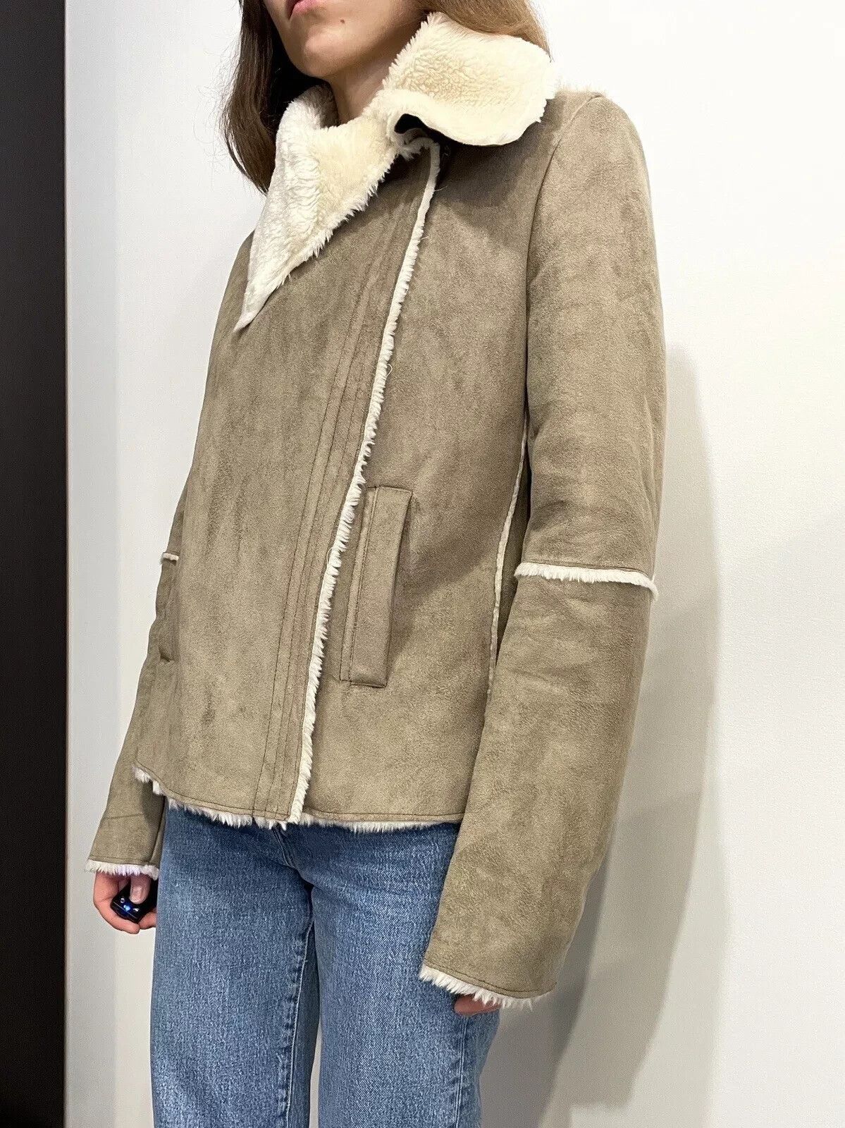 United Colors Of Benetton United Colors Of Benetton Faur Faux Shearling y2k Jacket Size M / US 6-8 / IT 42-44 - 5 Thumbnail
