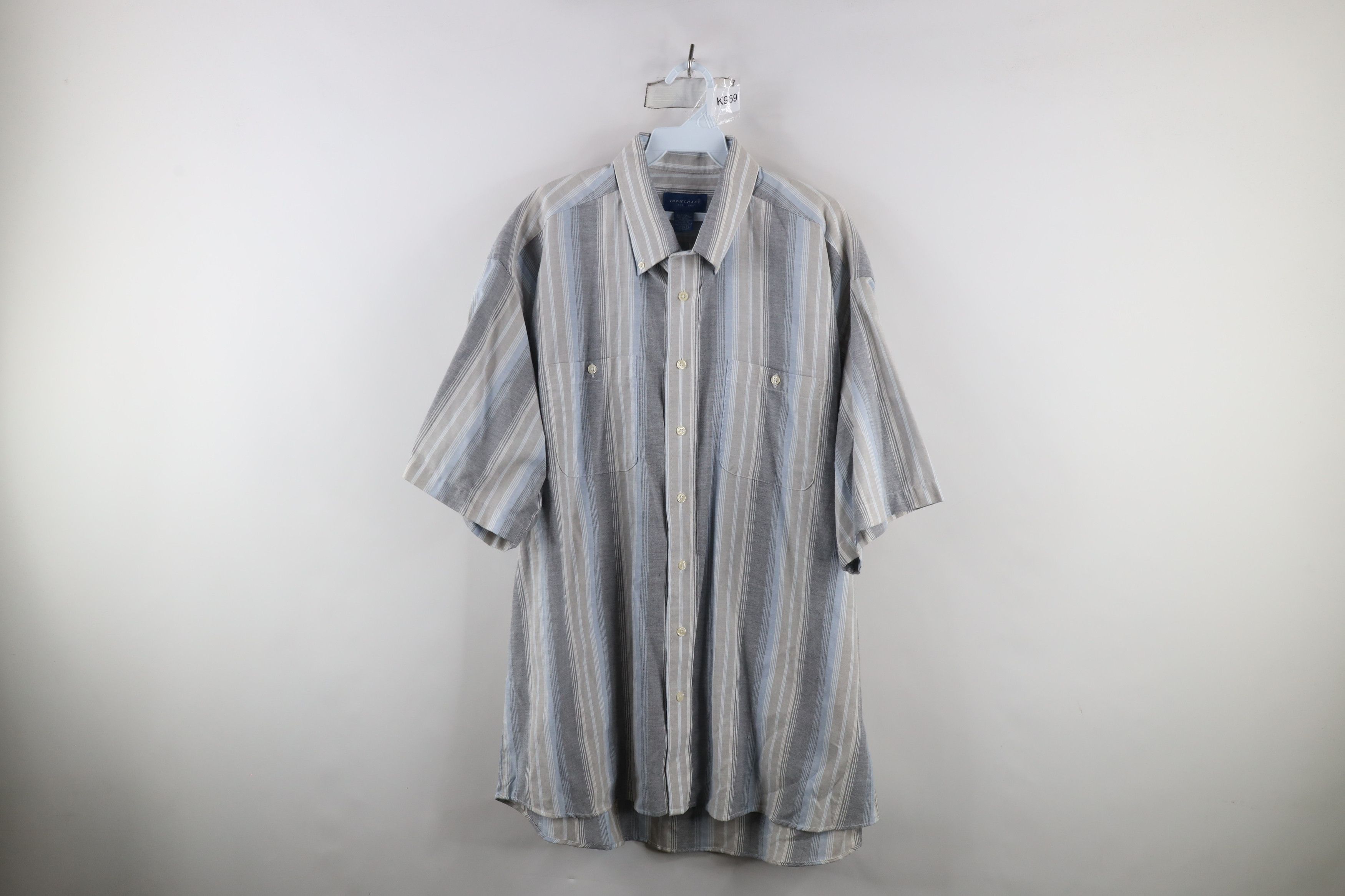 Vintage 90s Streetwear Block Short Sleeve Button Down Shirt