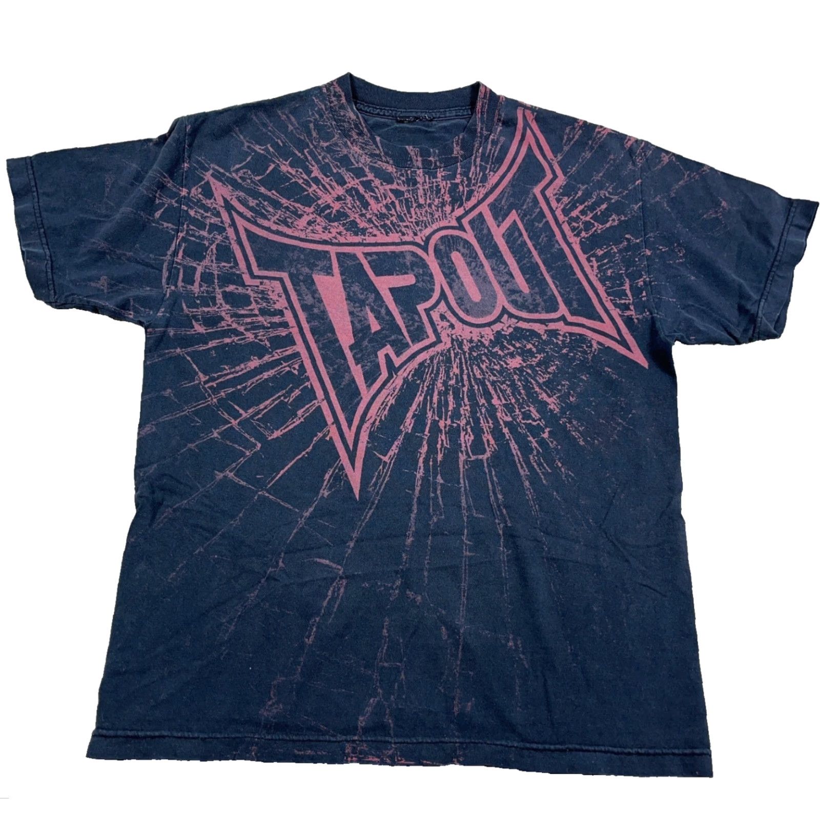 Tapout VINTAGE Tapout Shirt Men L Black AOP Graphic Print Skull USA 90s Punk Gothic Motorcycle All Over Shirt Mens Size US L / EU 52-54 / 3 - 2 Thumbnail
