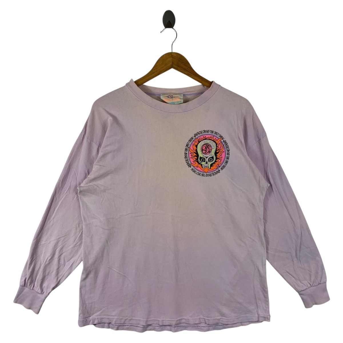 Vintage Vintage 90s BEACH CREW long sleeve Big logo printed tee Size US L / EU 52-54 / 3 - 2 Thumbnail