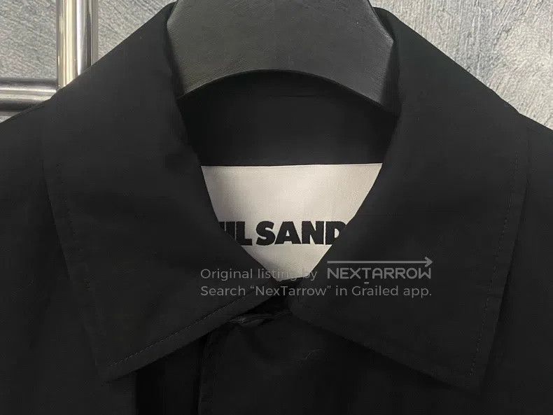 Jil Sander Jil Sander size 50 Black Lapel Long Sleeve Trench Coat Size L / US 10 / IT 46 - 3 Thumbnail