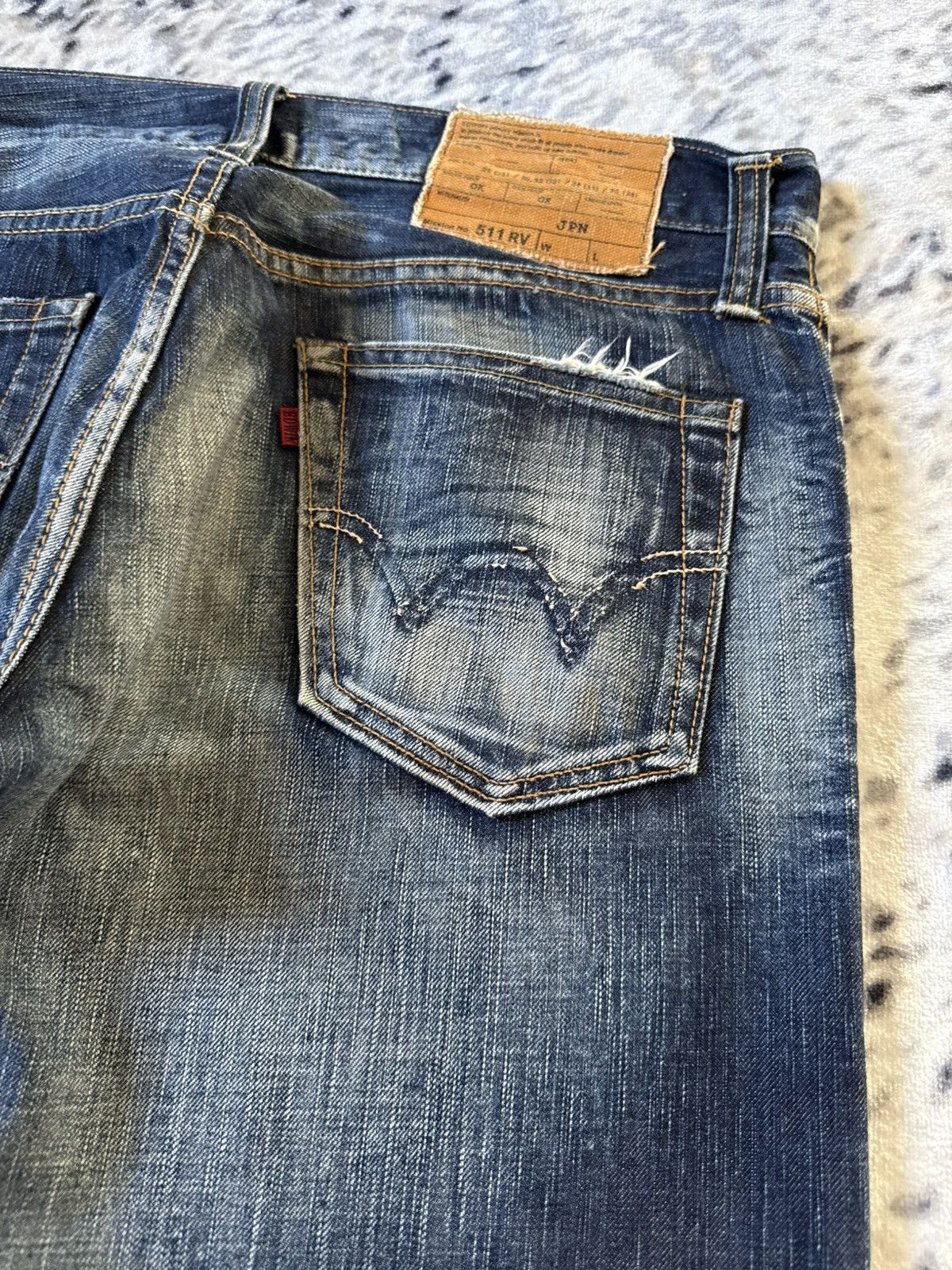 Edwin Rare Edwin 511 X-ray Shadow Wash Flared Jeans Size US 32 / EU 48 - 21 Thumbnail