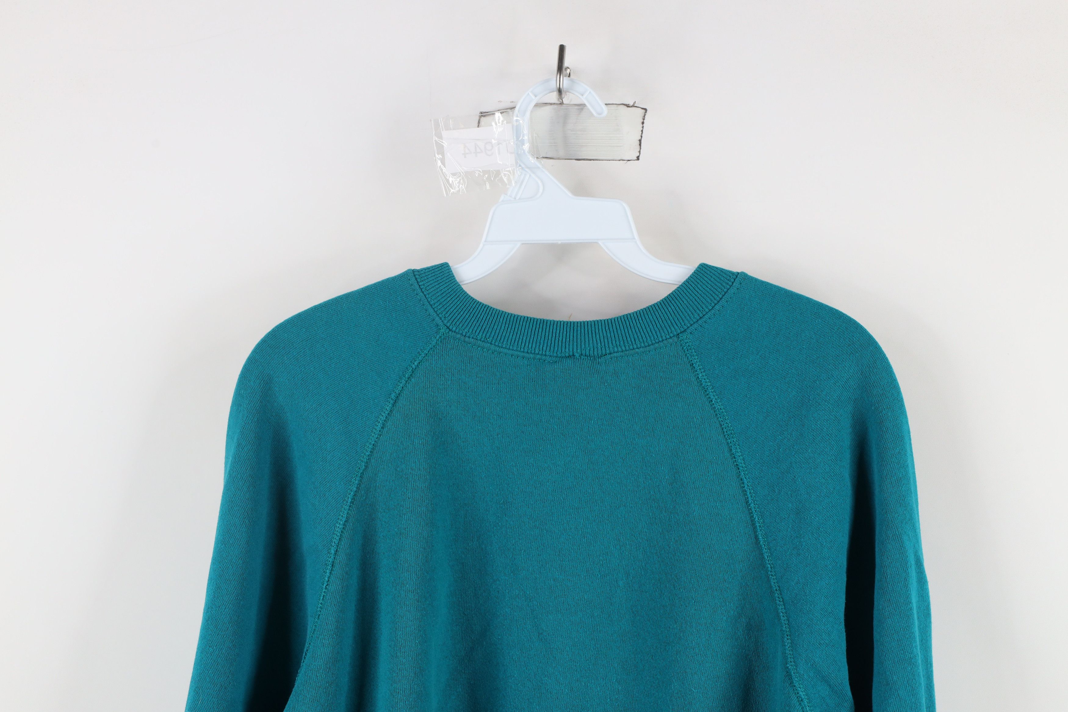 Vintage Vintage 80s 90s Streetwear Raglan Sweatshirt Teal USAVi Size US XL / EU 56 / 4 - 8 Thumbnail