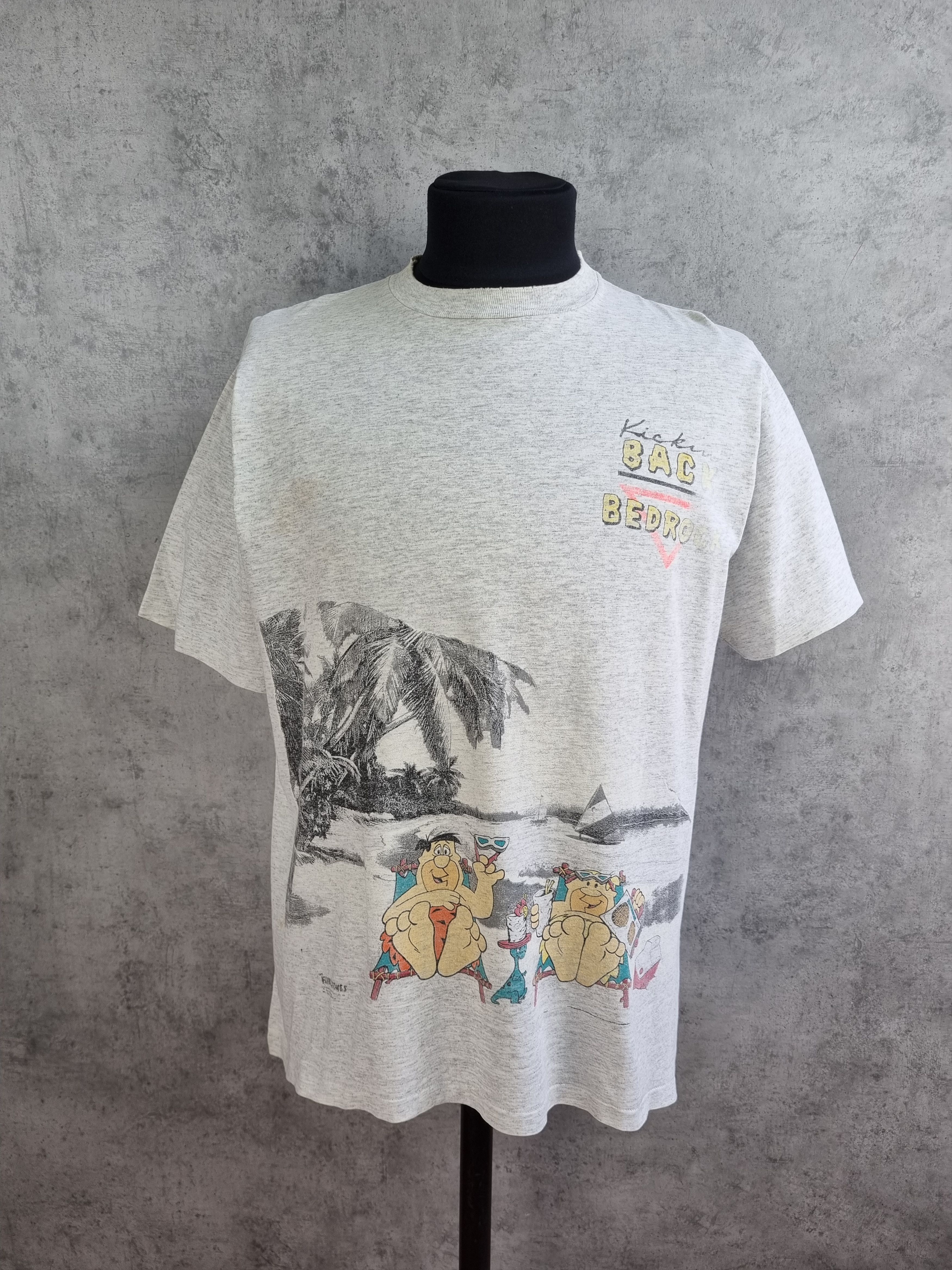 Cartoon Network × Vintage × Warner Bros 90s Single Stitch The Flintstones Rare Print Shirt Size US L / EU 52-54 / 3 - 2 Thumbnail