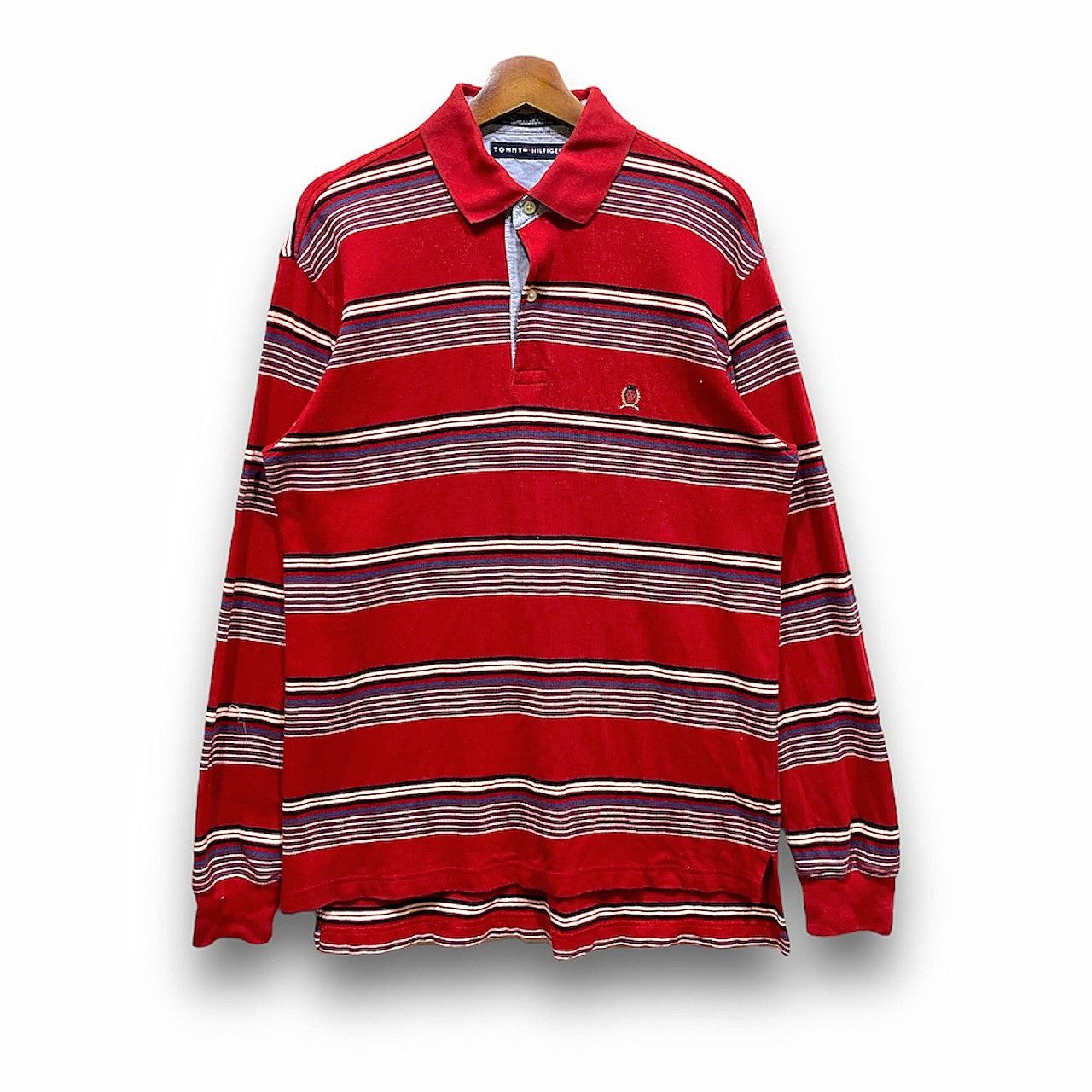 Tommy Hilfiger Vintage 90s Striped Polo Shirts Size US L / EU 52-54 / 3 - 1 Thumbnail