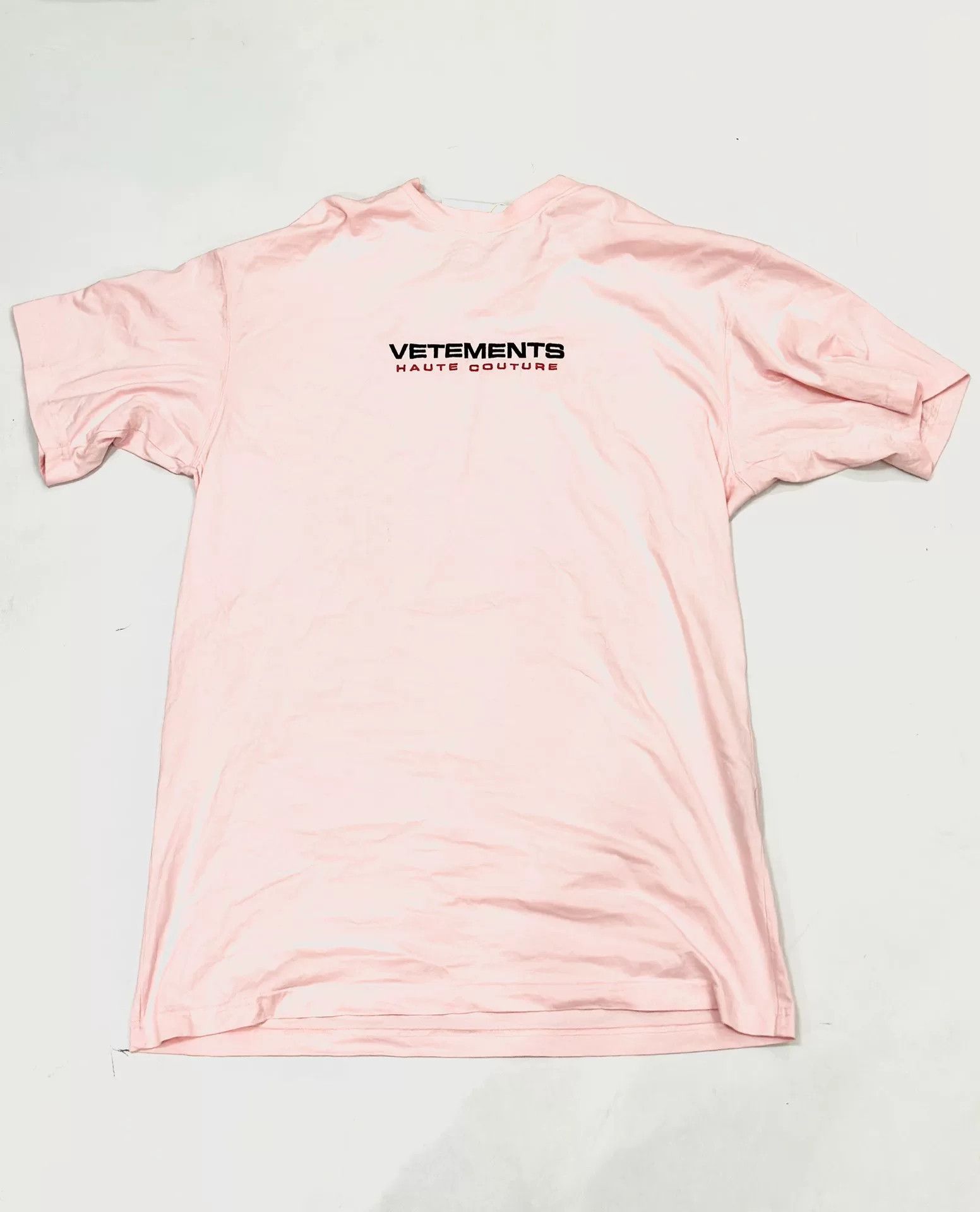 Vetements Vetements Pink Logo Short-Sleeve Top Size XS / US 0-2 / IT 36-38 - 1 Thumbnail
