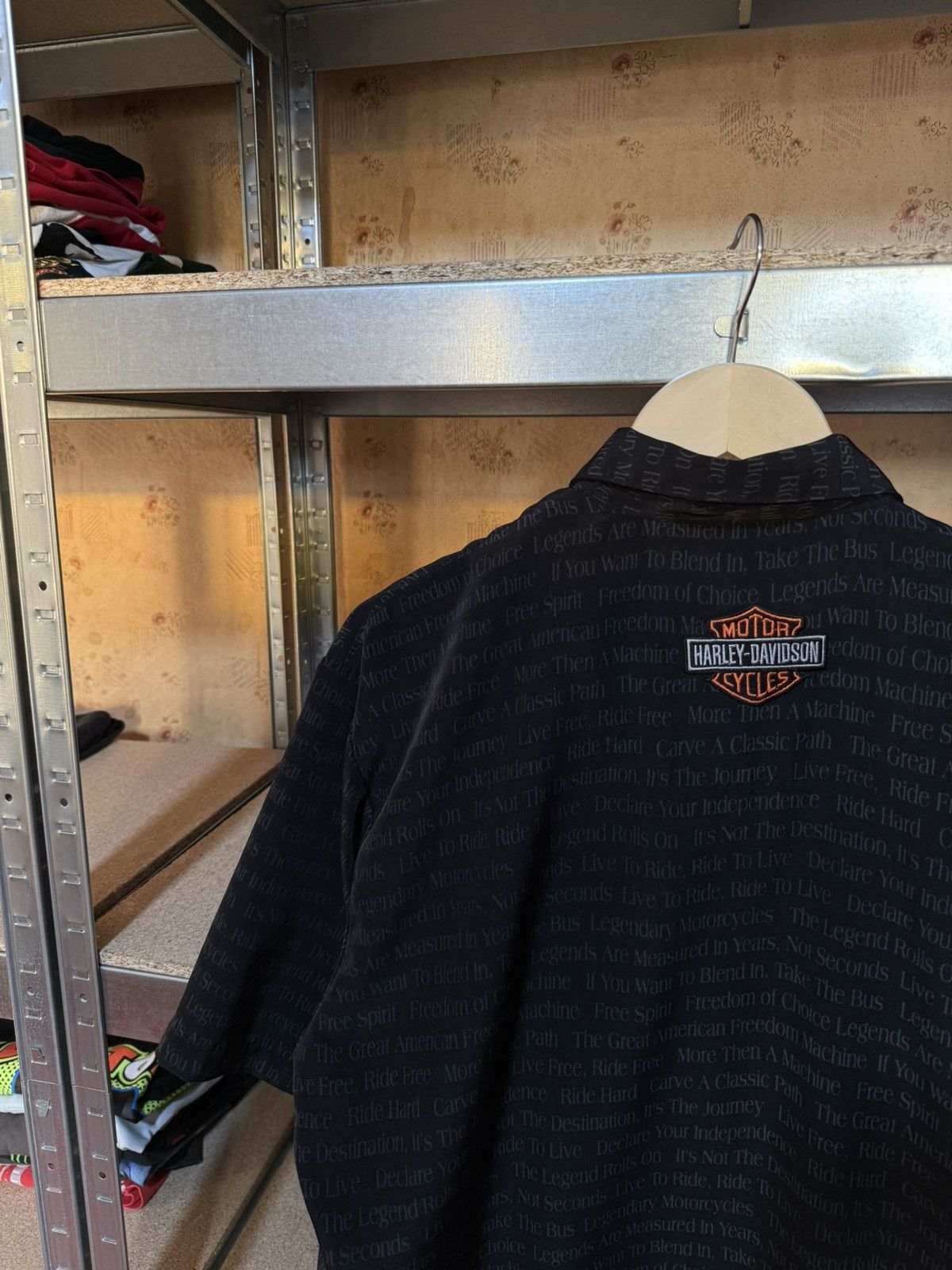 Band Tees × Harley Davidson × Vintage Vintage Harley Davidson Button Short Sleeve Shirt 2000’s Size US XL / EU 56 / 4 - 4 Thumbnail