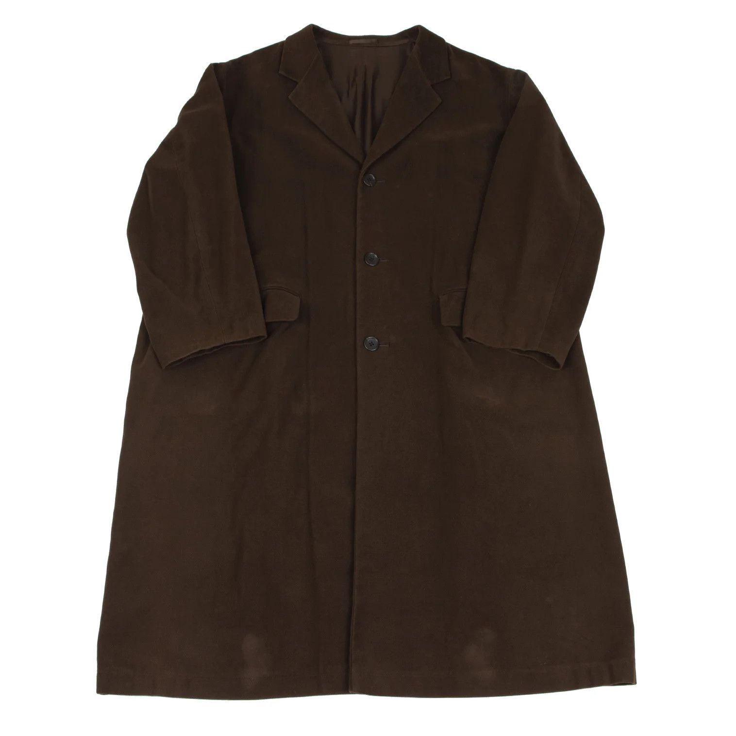 Jean Paul Gaultier Cotton Moleskin 3-Button Coat in Brown, Size L Size US L / EU 52-54 / 3 - 1 Thumbnail