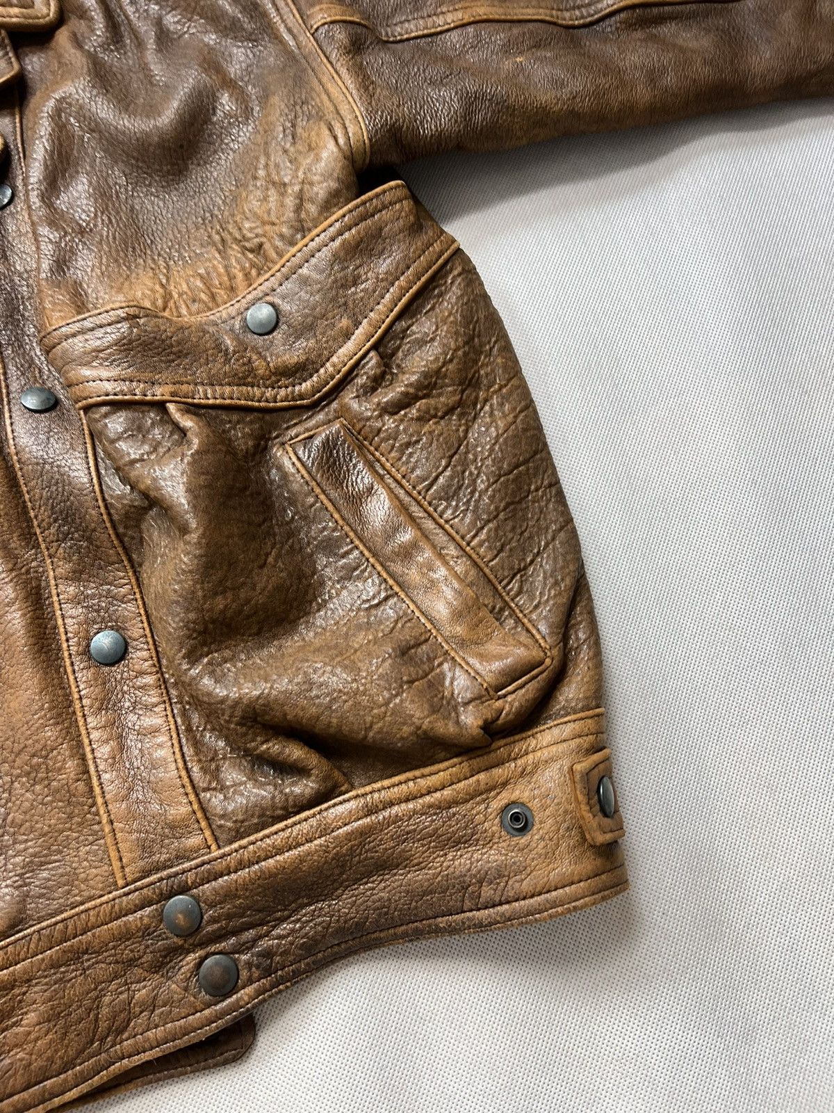 Vintage Heavy Leather Ramones Jacket vintage 80s usa rare motocycle Size US L / EU 52-54 / 3 - 5 Thumbnail
