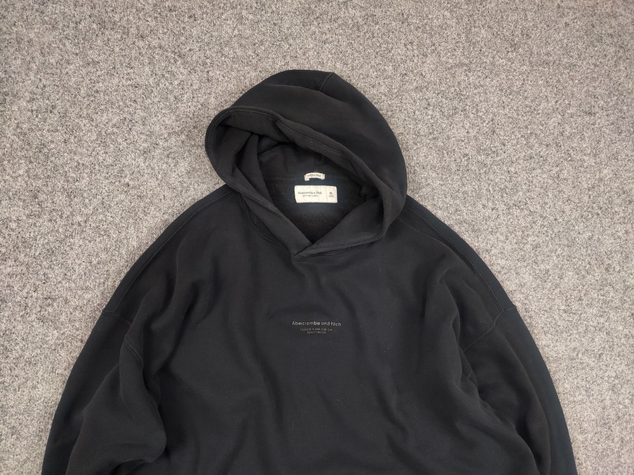 Le Grande Bleu (L.G.B.) Abercrombie & Fitch essential Oversized Dark Grafit Hoodie Size US XL / EU 56 / 4 - 4 Thumbnail