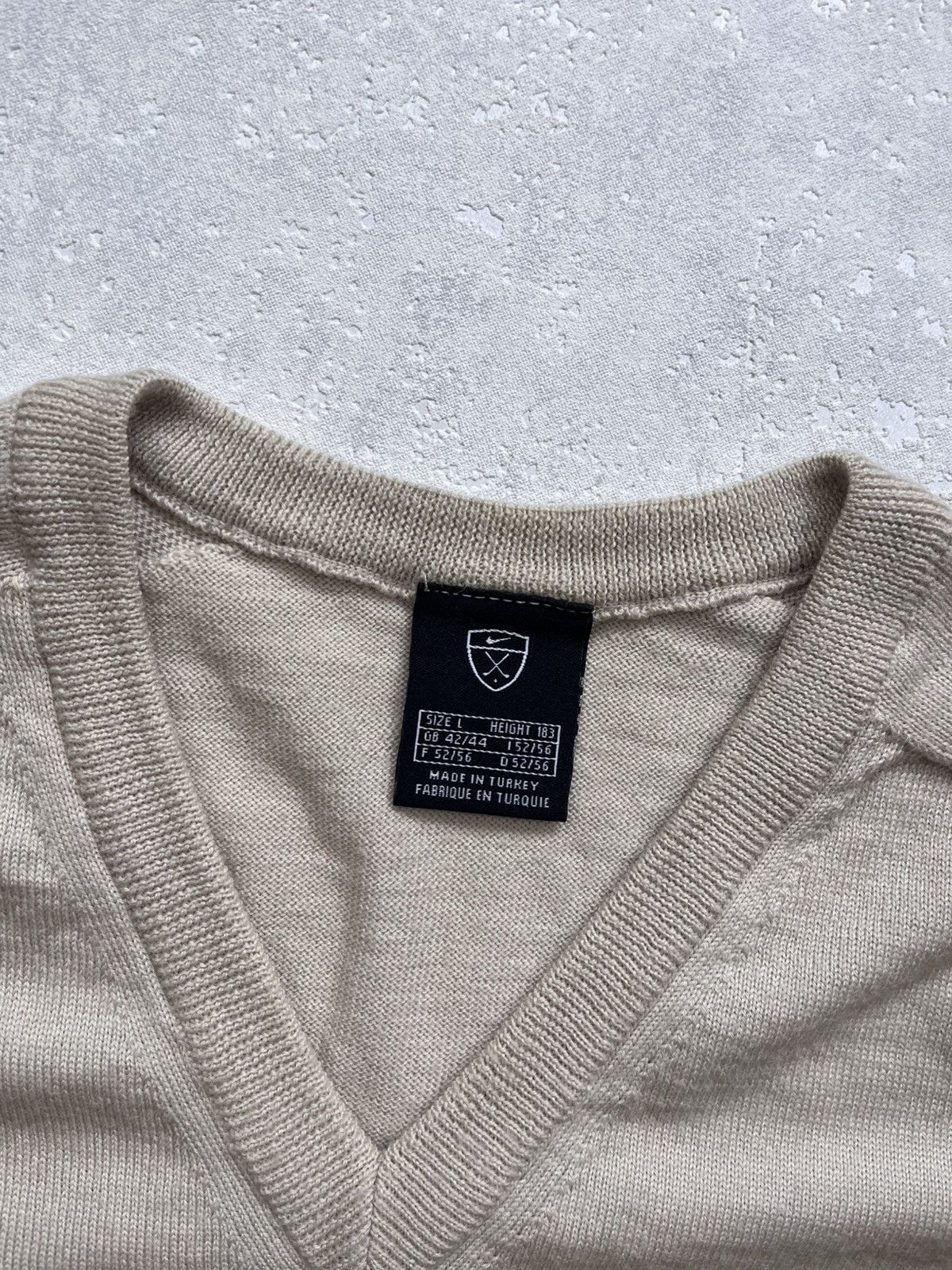 Nike 90’s NIKE GOLF RETRO SWOOSH LOGO WOOL SWEATER RARE Size US L / EU 52-54 / 3 - 3 Thumbnail