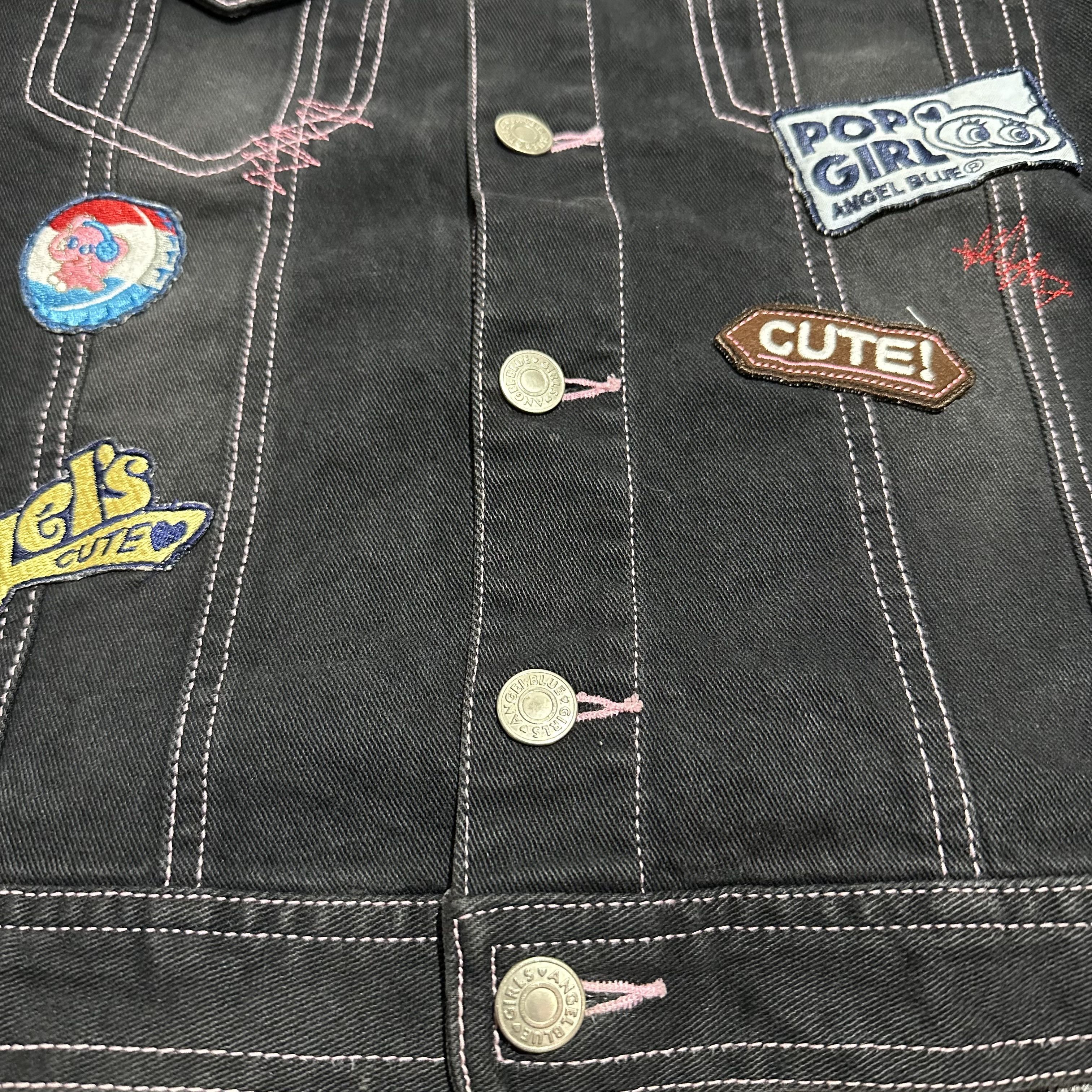 Angel Blue Angel Blue Patch Denim Jacket Size L / US 10 / IT 46 - 3 Thumbnail