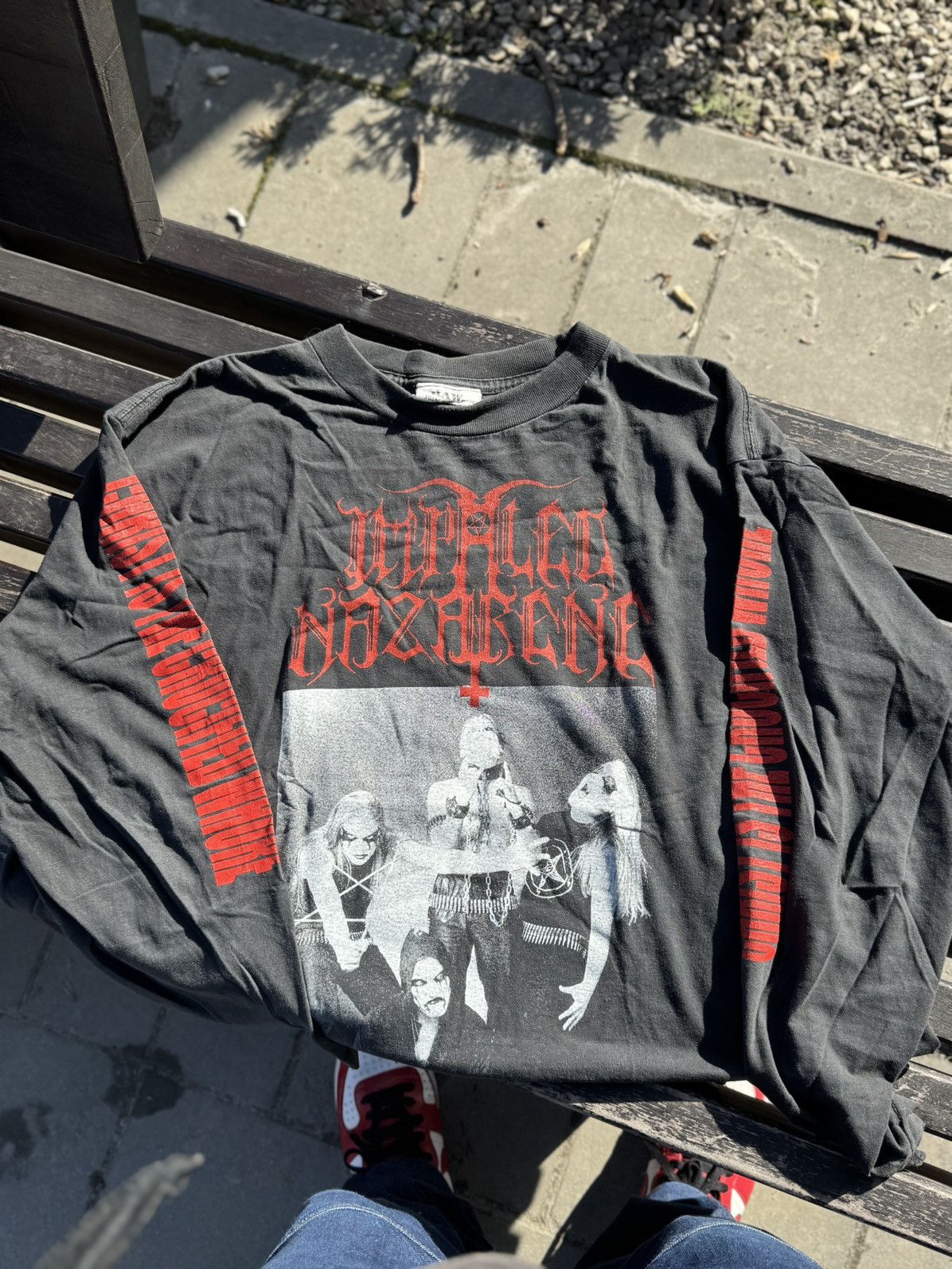 Band Tees Vintage 90s Impaled Nazarene Kissing Booth Extreme Metal Tee Size US XL / EU 56 / 4 - 1 Thumbnail