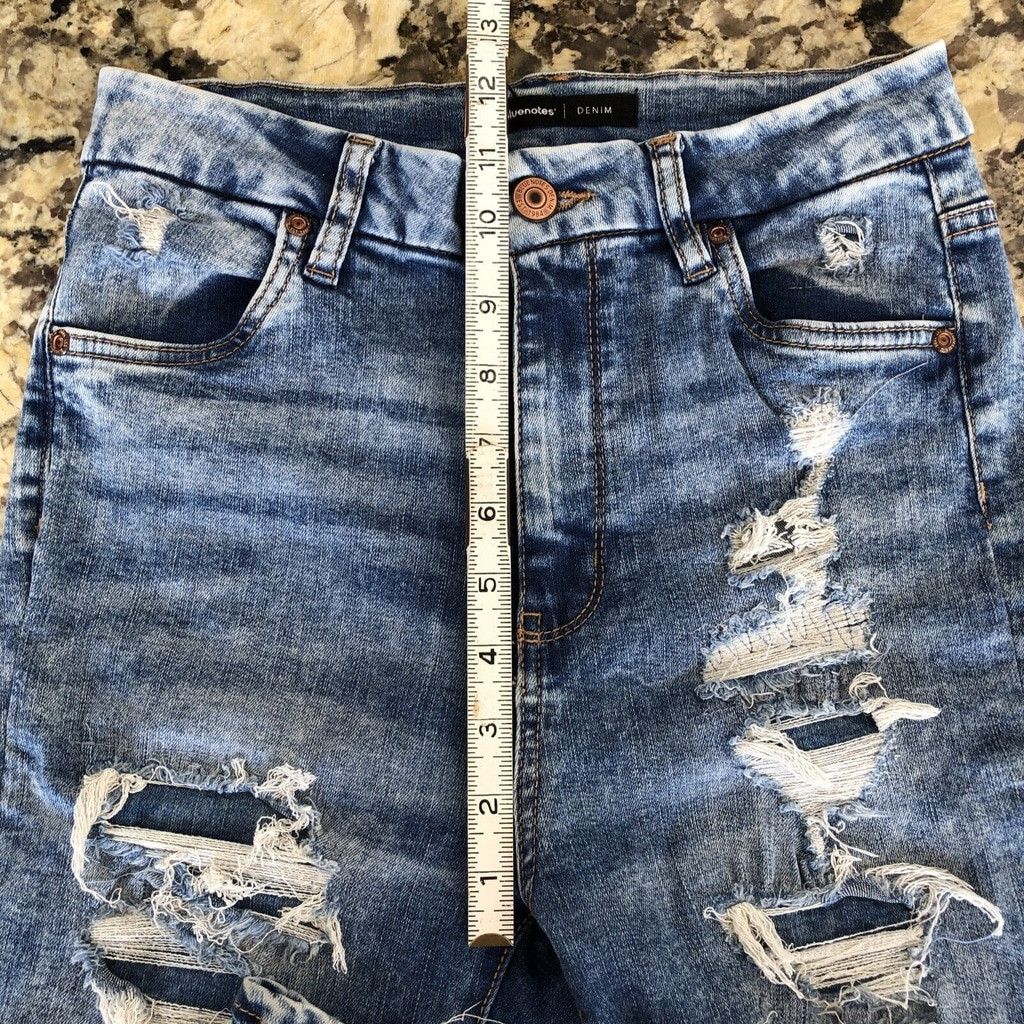 Other Bluenotes Women’s Denim Super High Rise Jegging Rips Grunge Size 26" / US 2 / IT 38 - 5 Thumbnail